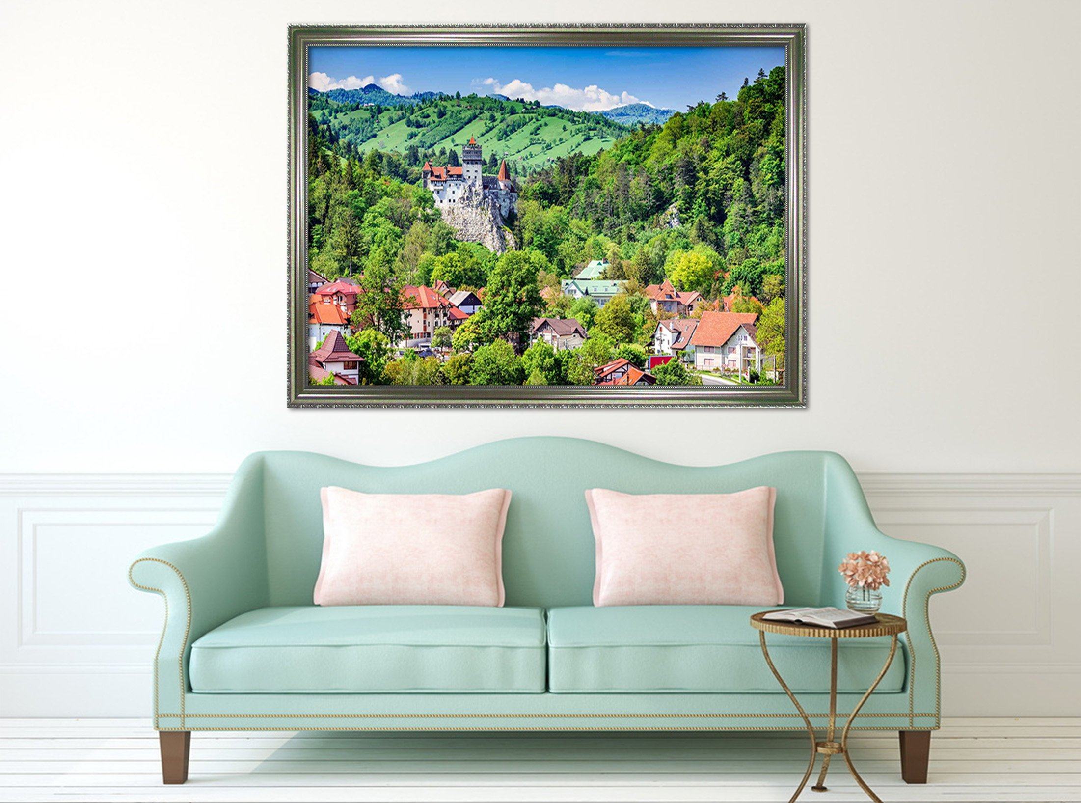 3D Forest Village 111 Fake Framed Print Painting Wallpaper AJ Creativity Home