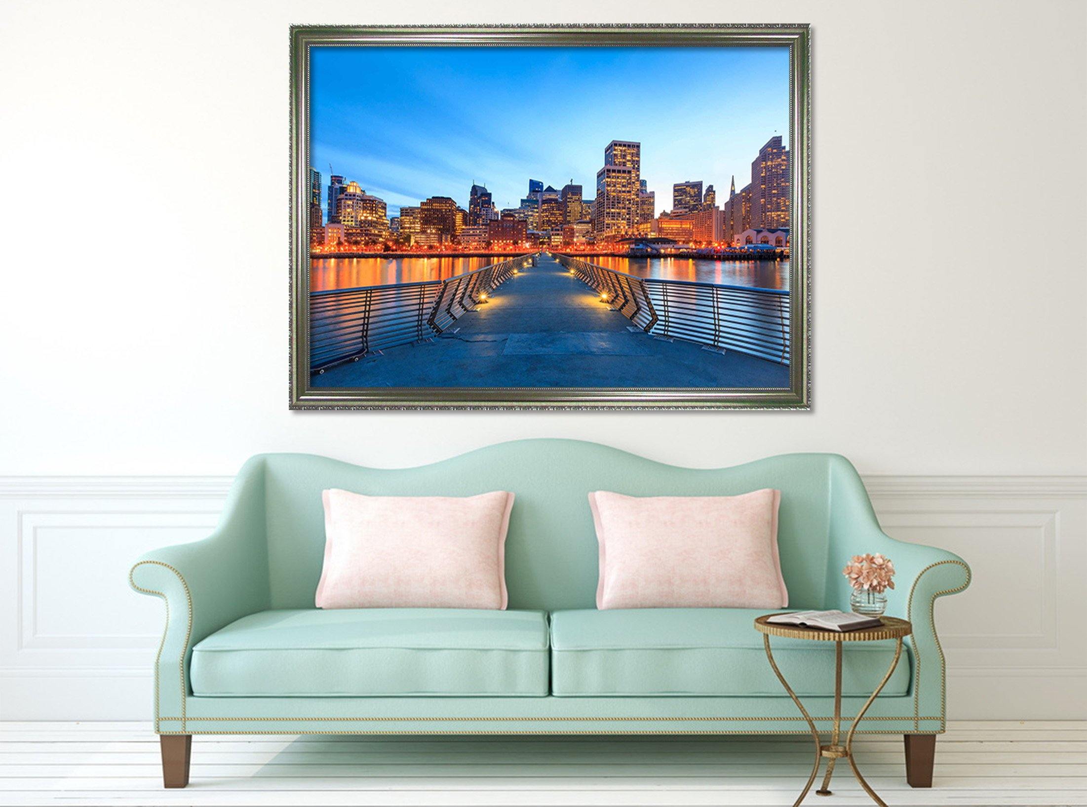 3D Beautiful Bridge 152 Fake Framed Print Painting Wallpaper AJ Creativity Home