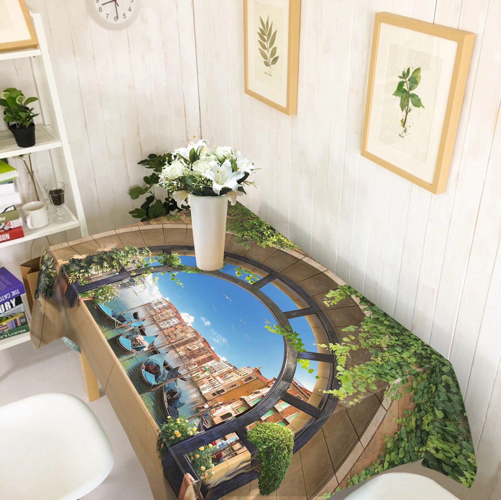 3D Venice Arch Corridor 545 Tablecloths Wallpaper AJ Wallpaper