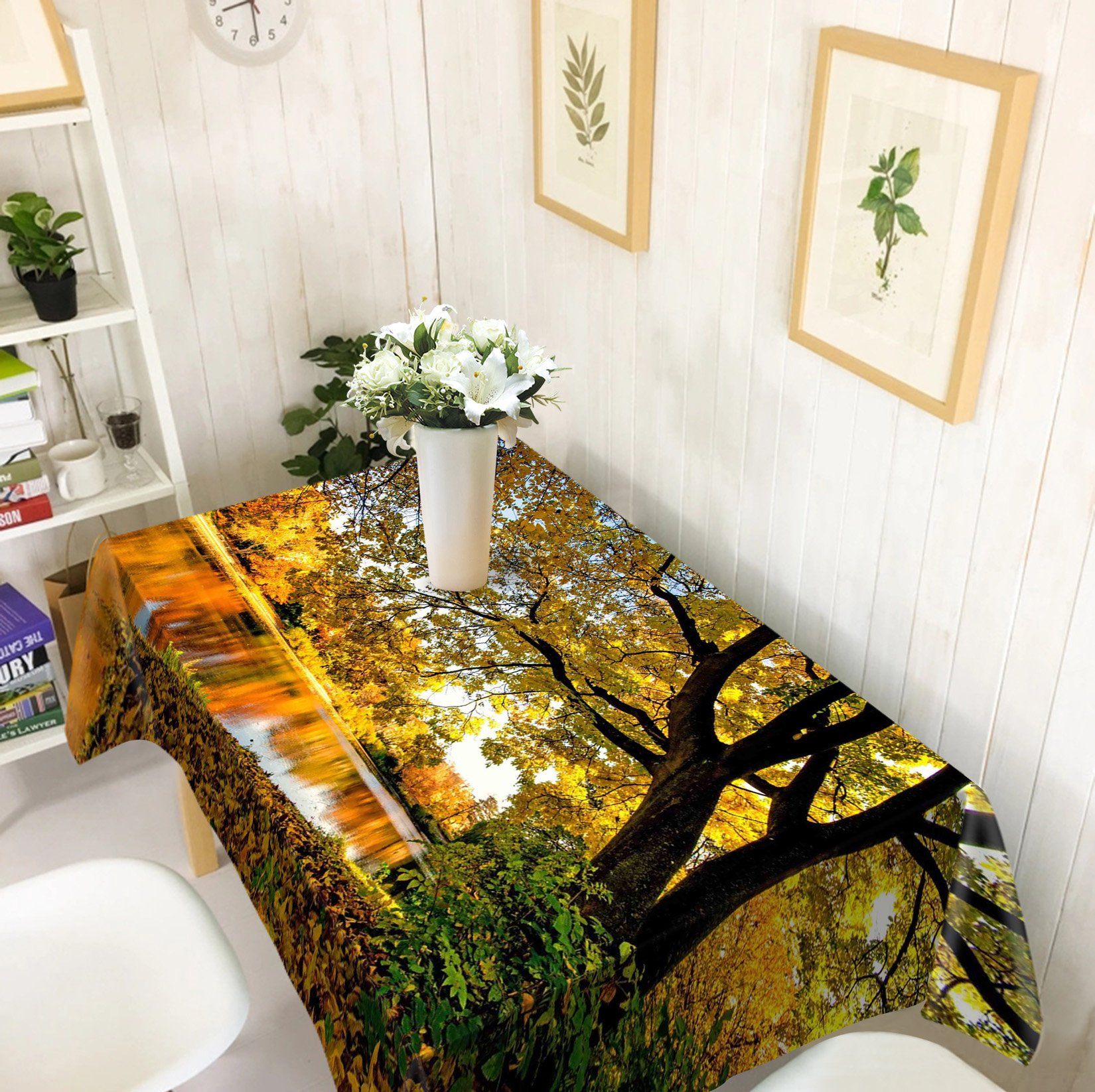 3D Lakeside Trees 167 Tablecloths Wallpaper AJ Wallpaper