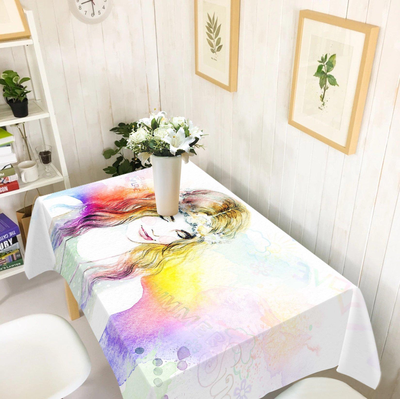 3D Pretty Graffiti Girl 84 Tablecloths Wallpaper AJ Wallpaper