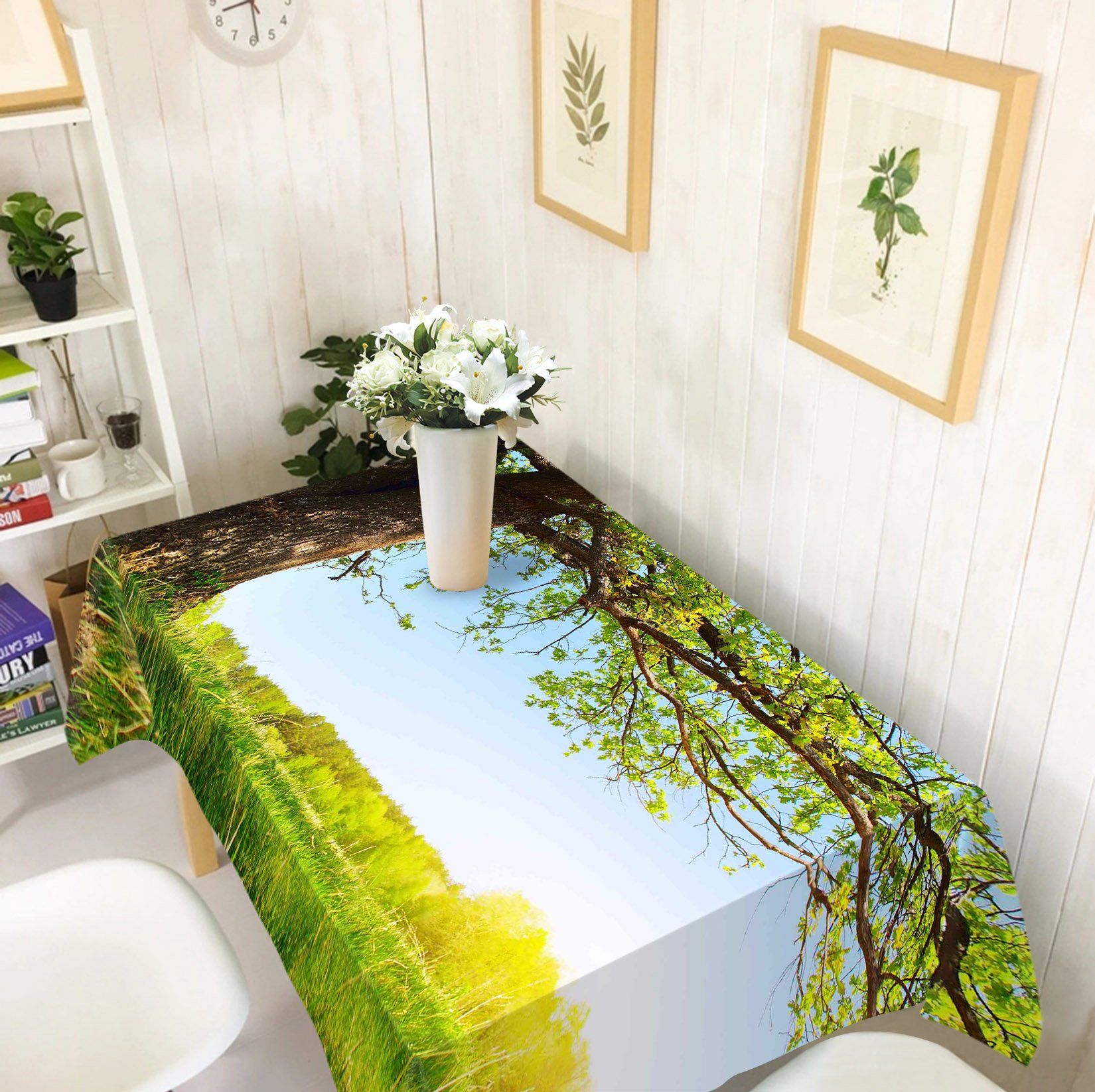 3D Grassland Tree 245 Tablecloths Wallpaper AJ Wallpaper