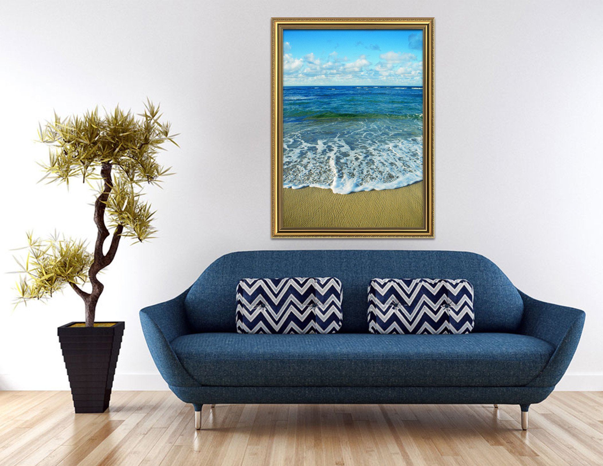 3D Endless Sea 082 Fake Framed Print Painting Wallpaper AJ Creativity Home