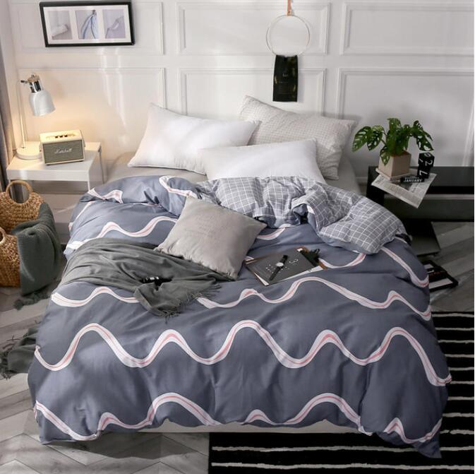 3D White Wave 4112 Bed Pillowcases Quilt