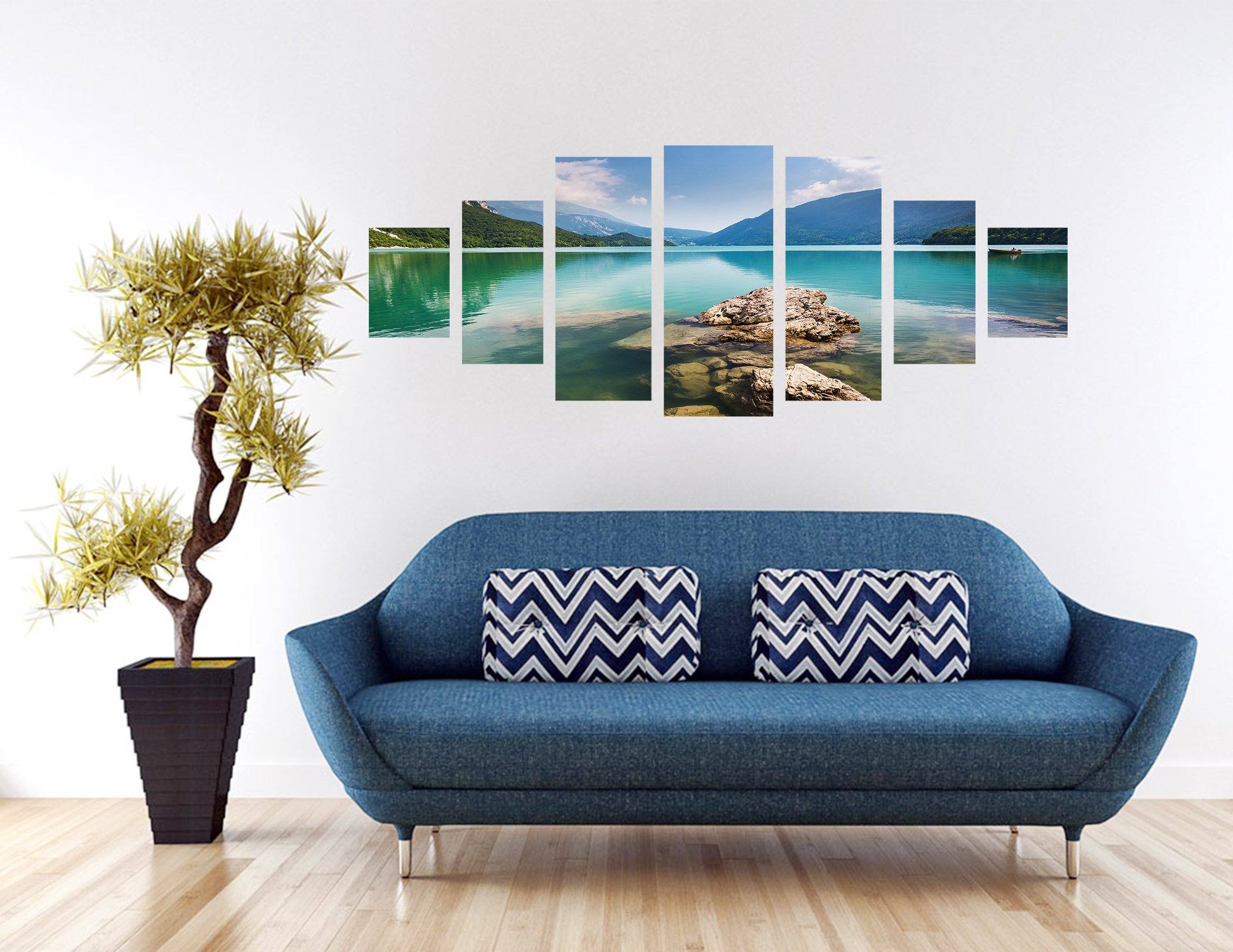 3D Lake Boat 182 Unframed Print Wallpaper Wallpaper AJ Wallpaper