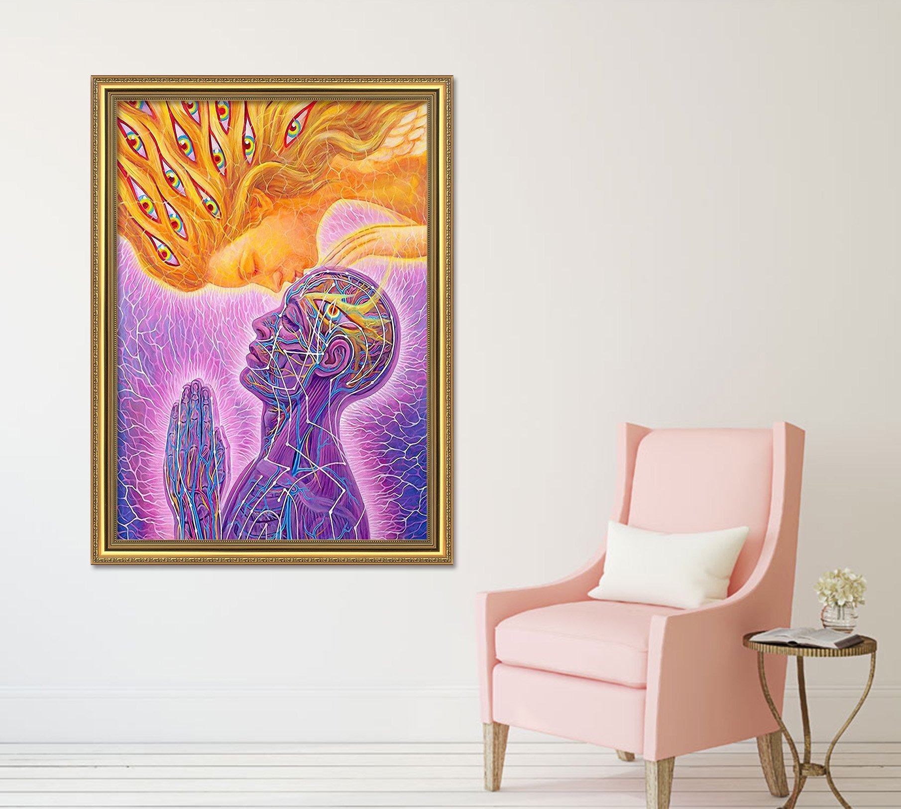 3D Kiss The Forehead 135 Fake Framed Print Painting Wallpaper AJ Creativity Home