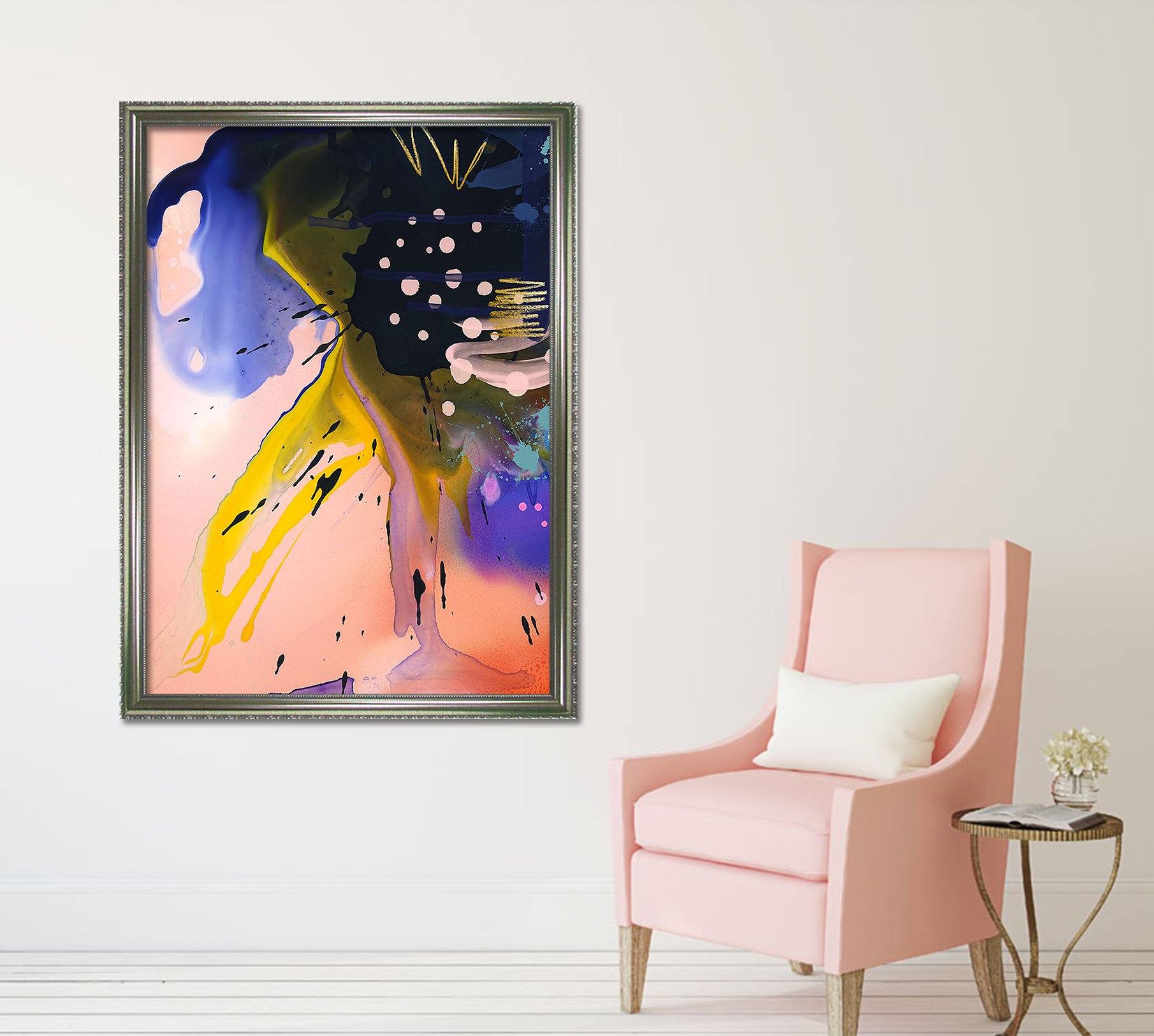 3D Ink Painting 079 Fake Framed Print Painting Wallpaper AJ Creativity Home