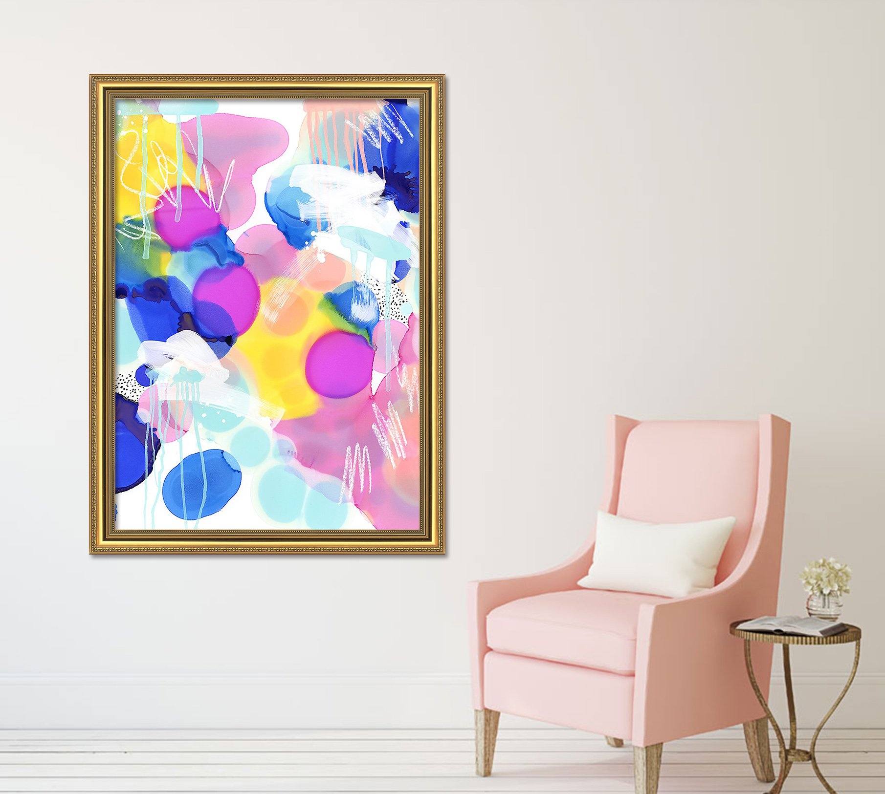 3D Bright Ink 081 Fake Framed Print Painting Wallpaper AJ Creativity Home