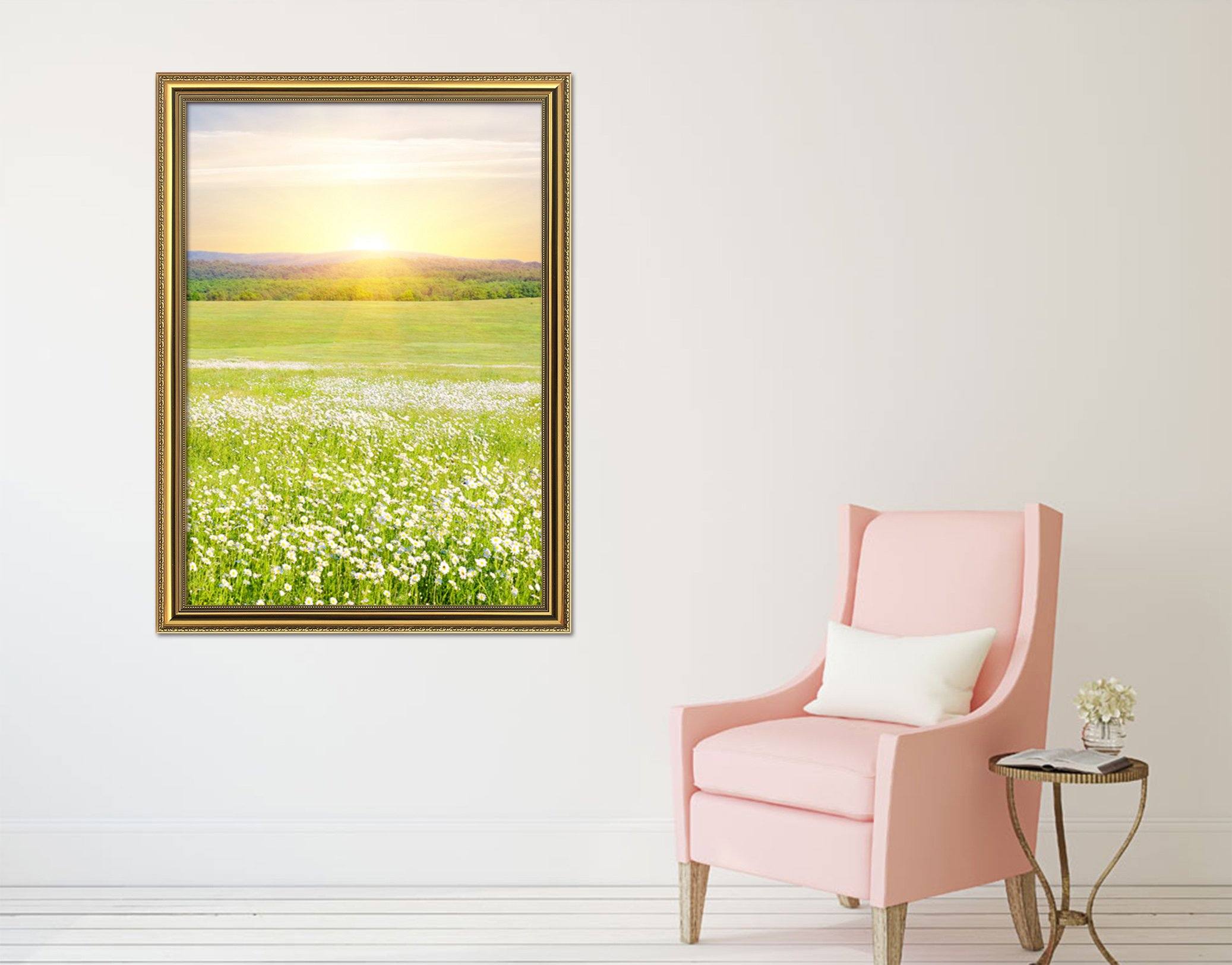 3D Beautiful Field 025 Fake Framed Print Painting Wallpaper AJ Creativity Home