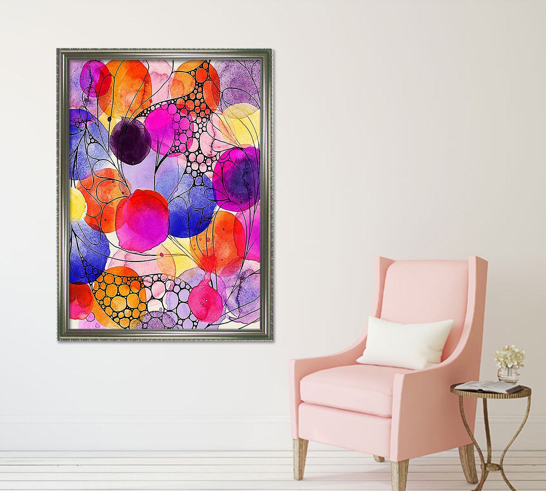 3D Colorful Balloons 095 Fake Framed Print Painting Wallpaper AJ Creativity Home