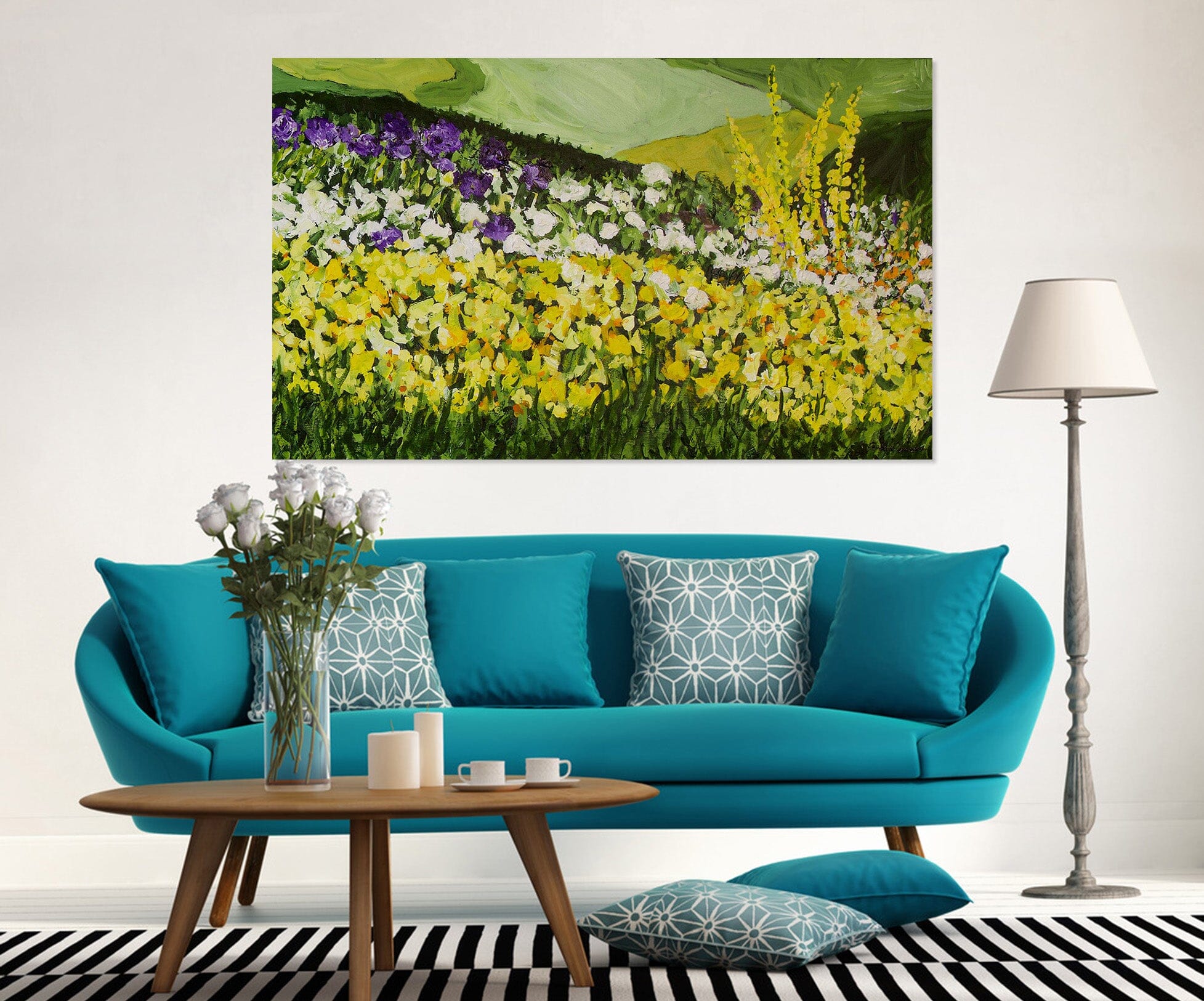 3D Colored Flowers 220 Allan P. Friedlander Wall Sticker Wallpaper AJ Wallpaper 2