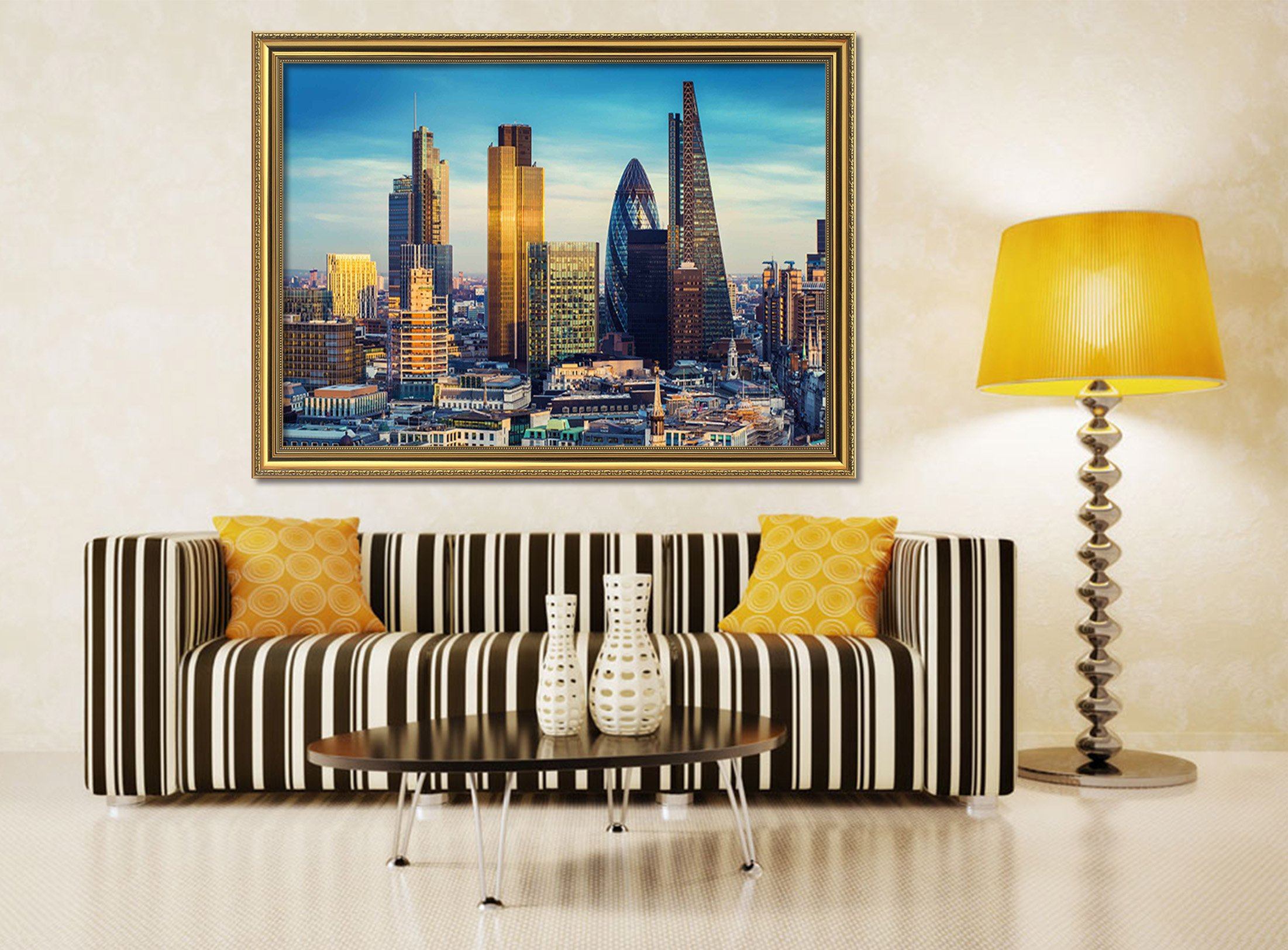 3D Luxury Building 198 Fake Framed Print Painting Wallpaper AJ Creativity Home
