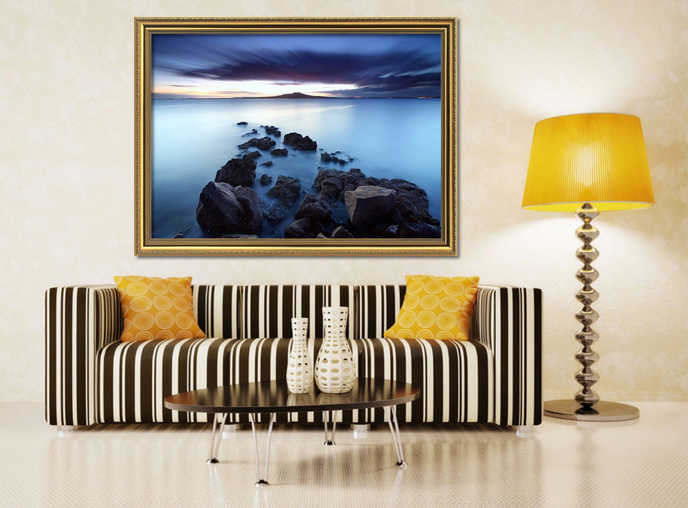 3D Big Stones 137 Fake Framed Print Painting Wallpaper AJ Creativity Home