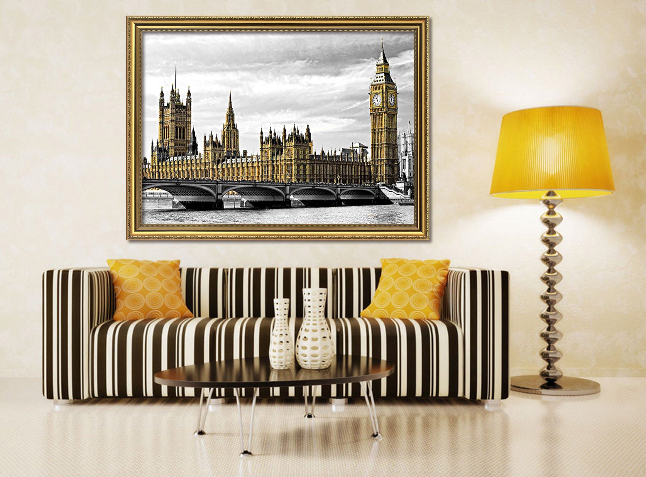 3D Bell Tower 015 Fake Framed Print Painting Wallpaper AJ Creativity Home