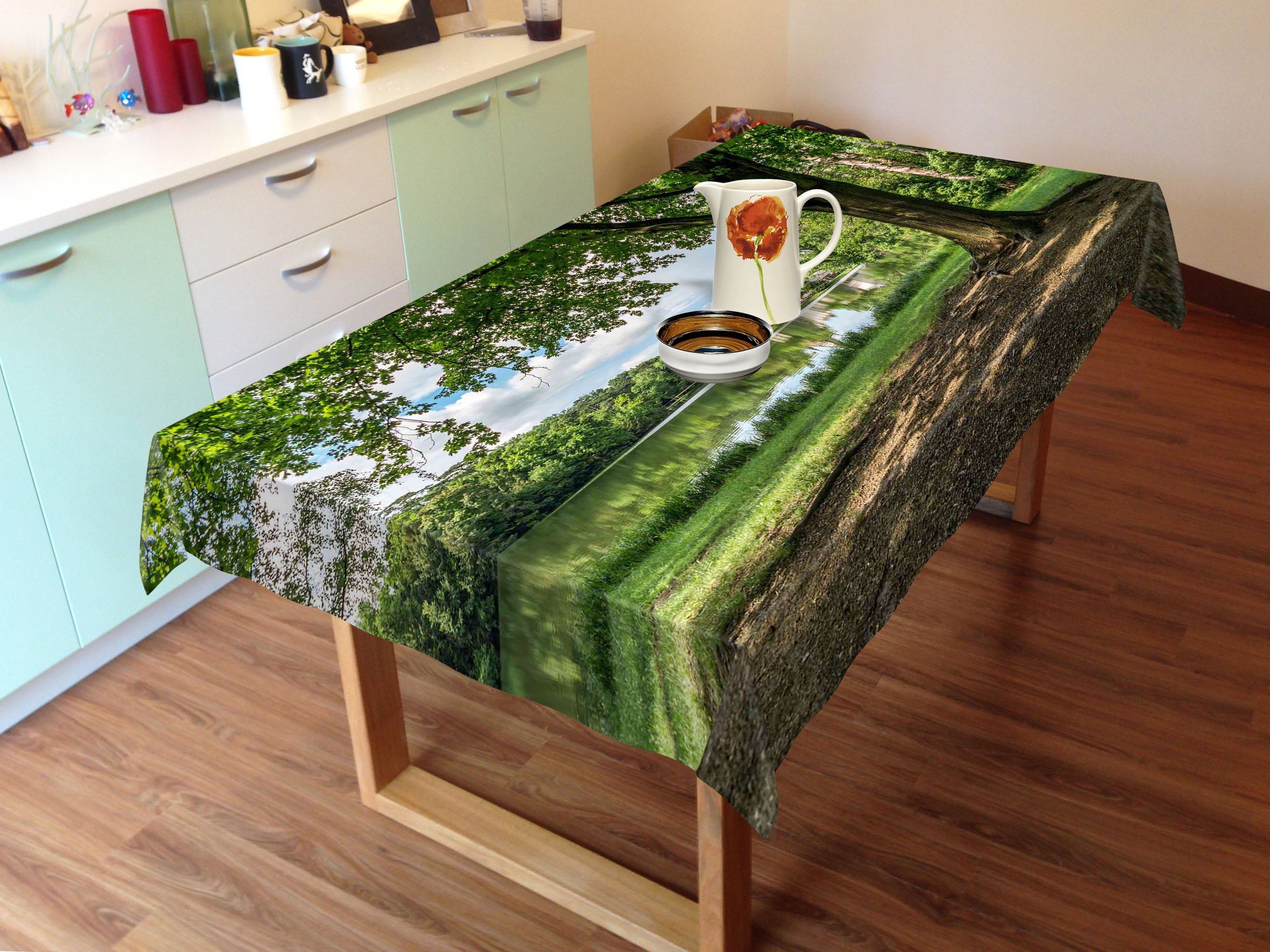 3D Lakeside Lush Tree 631 Tablecloths Wallpaper AJ Wallpaper