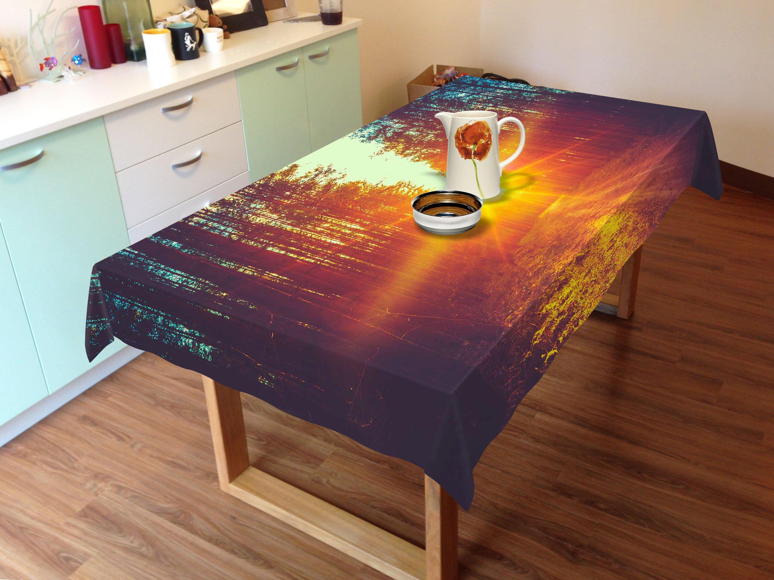 3D Forest Road Bright Sunshine 195 Tablecloths Wallpaper AJ Wallpaper