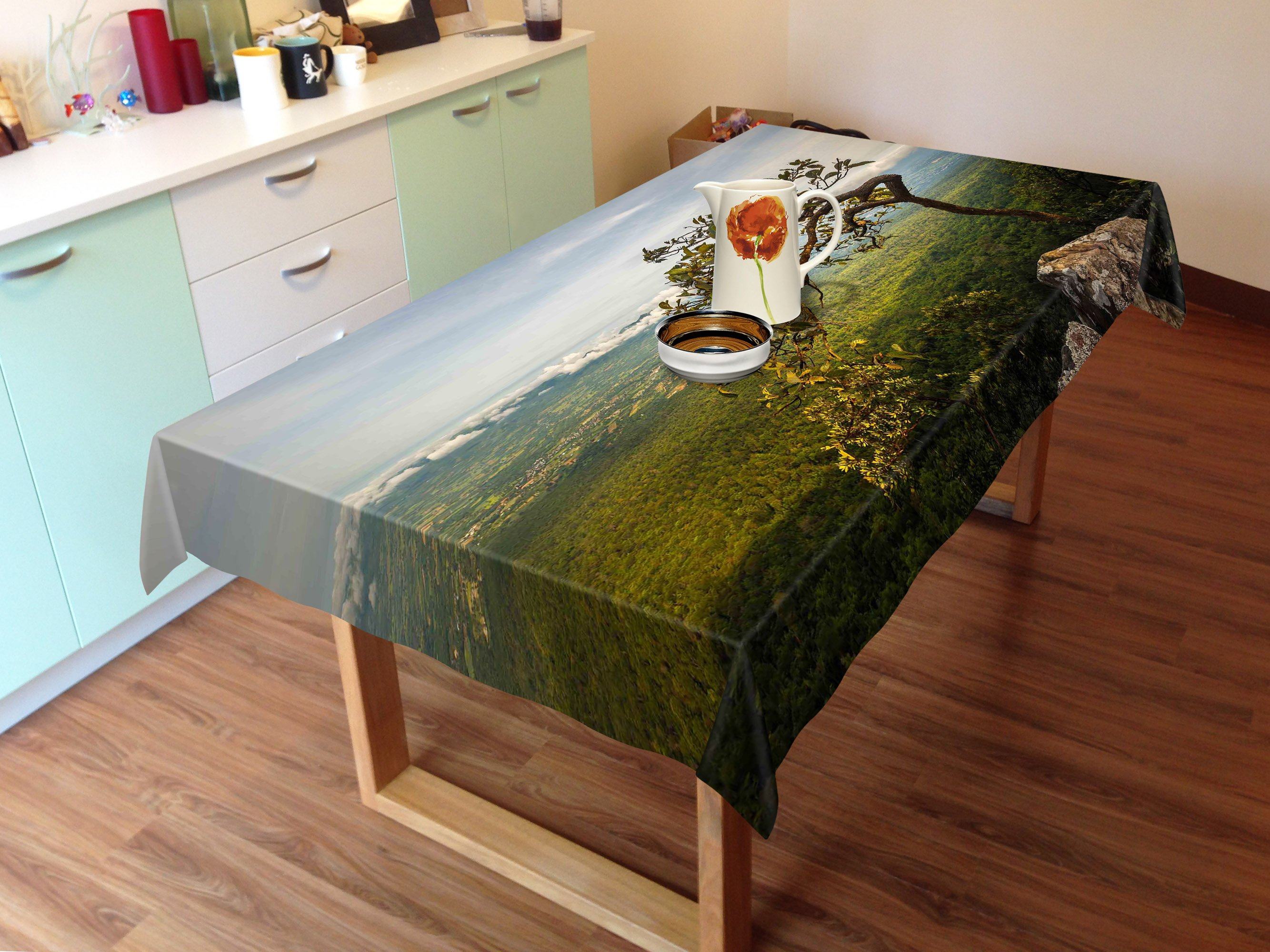 3D Mountain Peak Tree 447 Tablecloths Wallpaper AJ Wallpaper