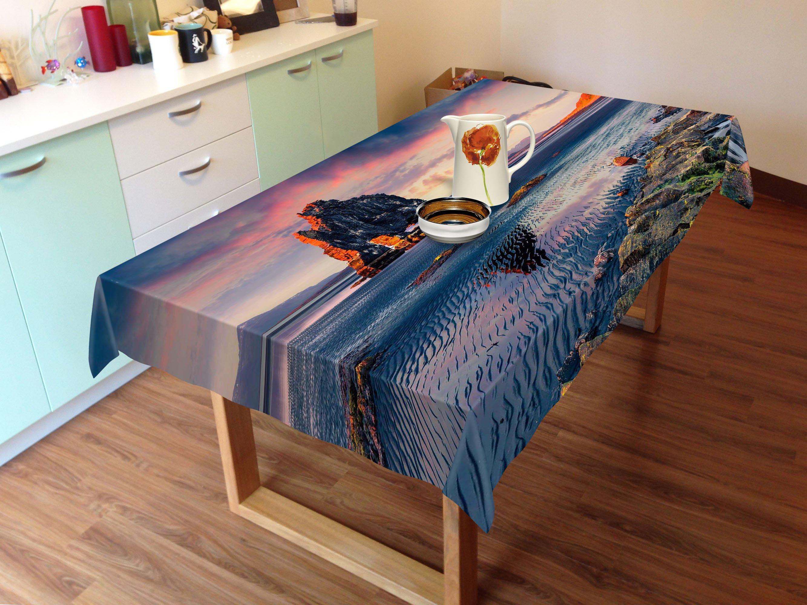 3D Lake Stone Mountain 619 Tablecloths Wallpaper AJ Wallpaper