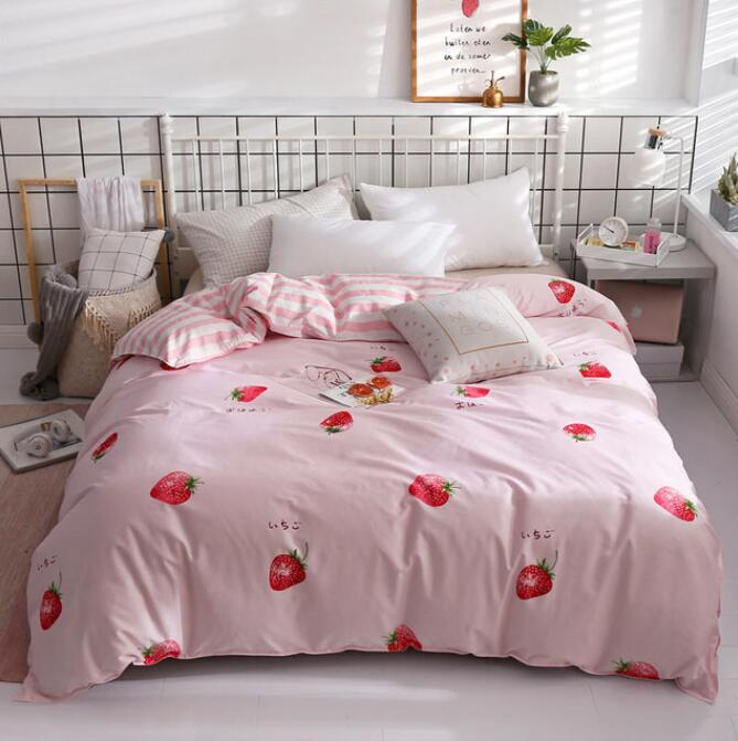 3D Strawberry 4113 Bed Pillowcases Quilt