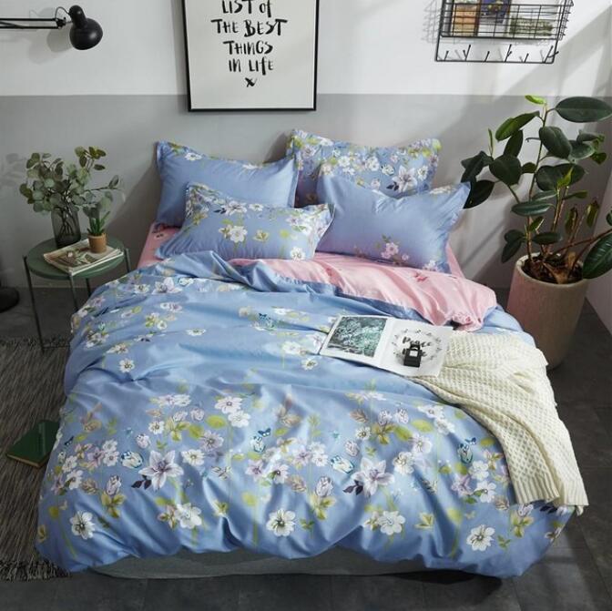 3D Light Blue Flower Bush 2052 Bed Pillowcases Quilt
