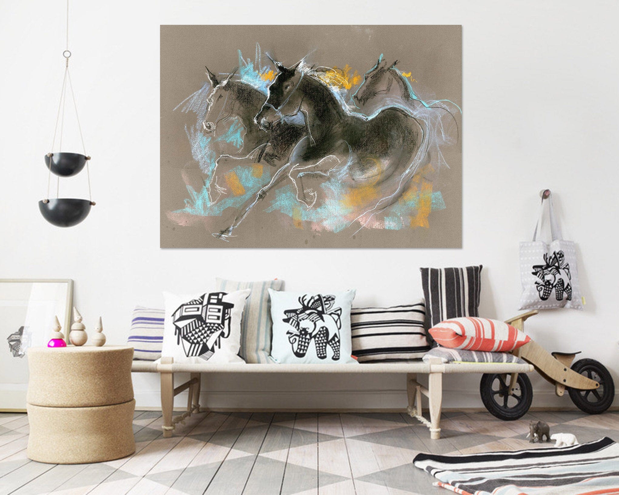3D Running Horse 014 Anne Farrall Doyle Wall Sticker Wallpaper AJ Wallpaper 2