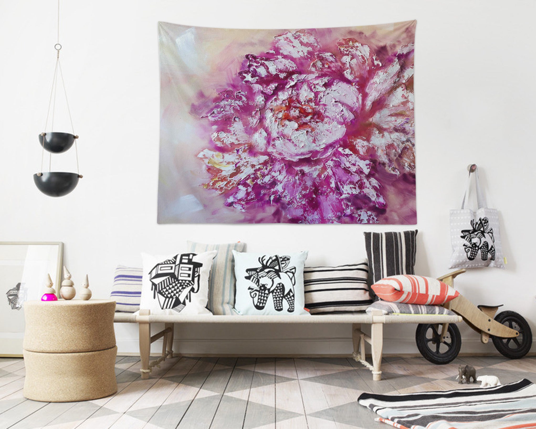 3D Purple Flowers 3309 Skromova Marina Tapestry Hanging Cloth Hang
