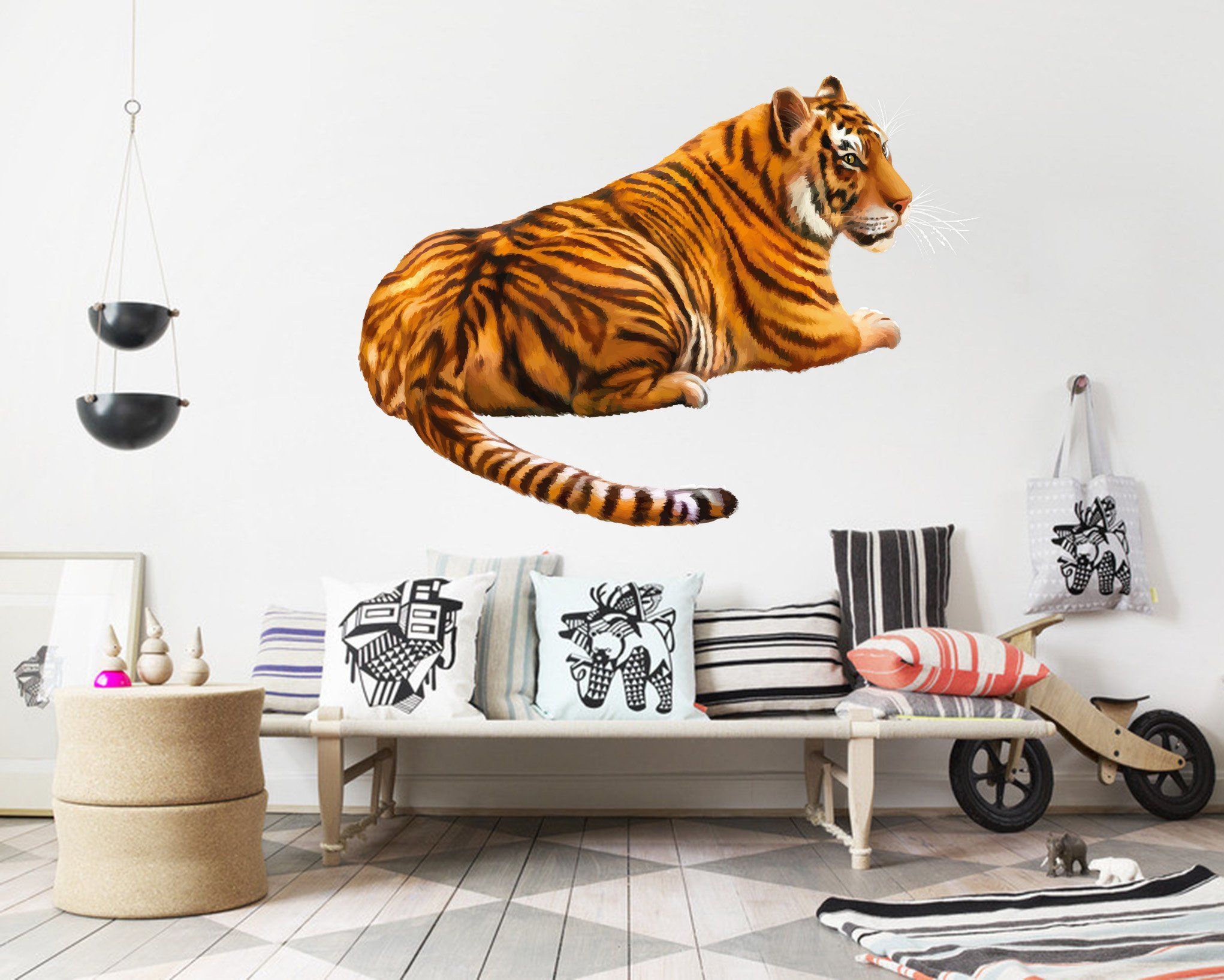 3D Tiger's Back 110 Animals Wall Stickers Wallpaper AJ Wallpaper