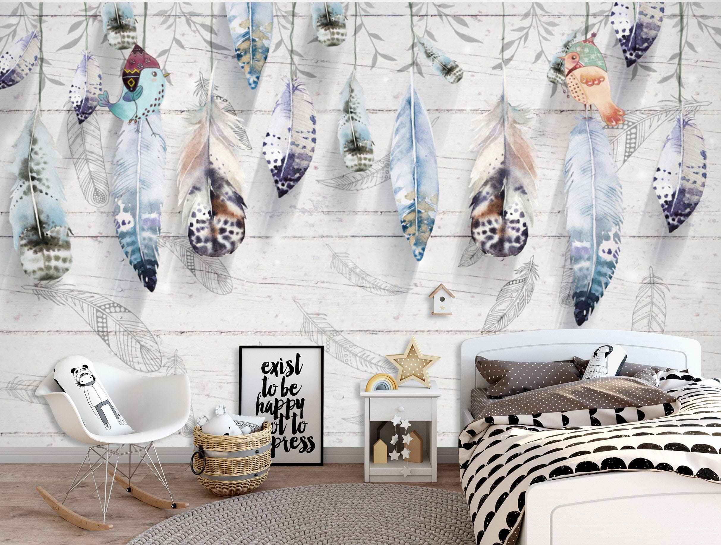 3D Colored Feathers 1676 Wall Murals Wallpaper AJ Wallpaper 2