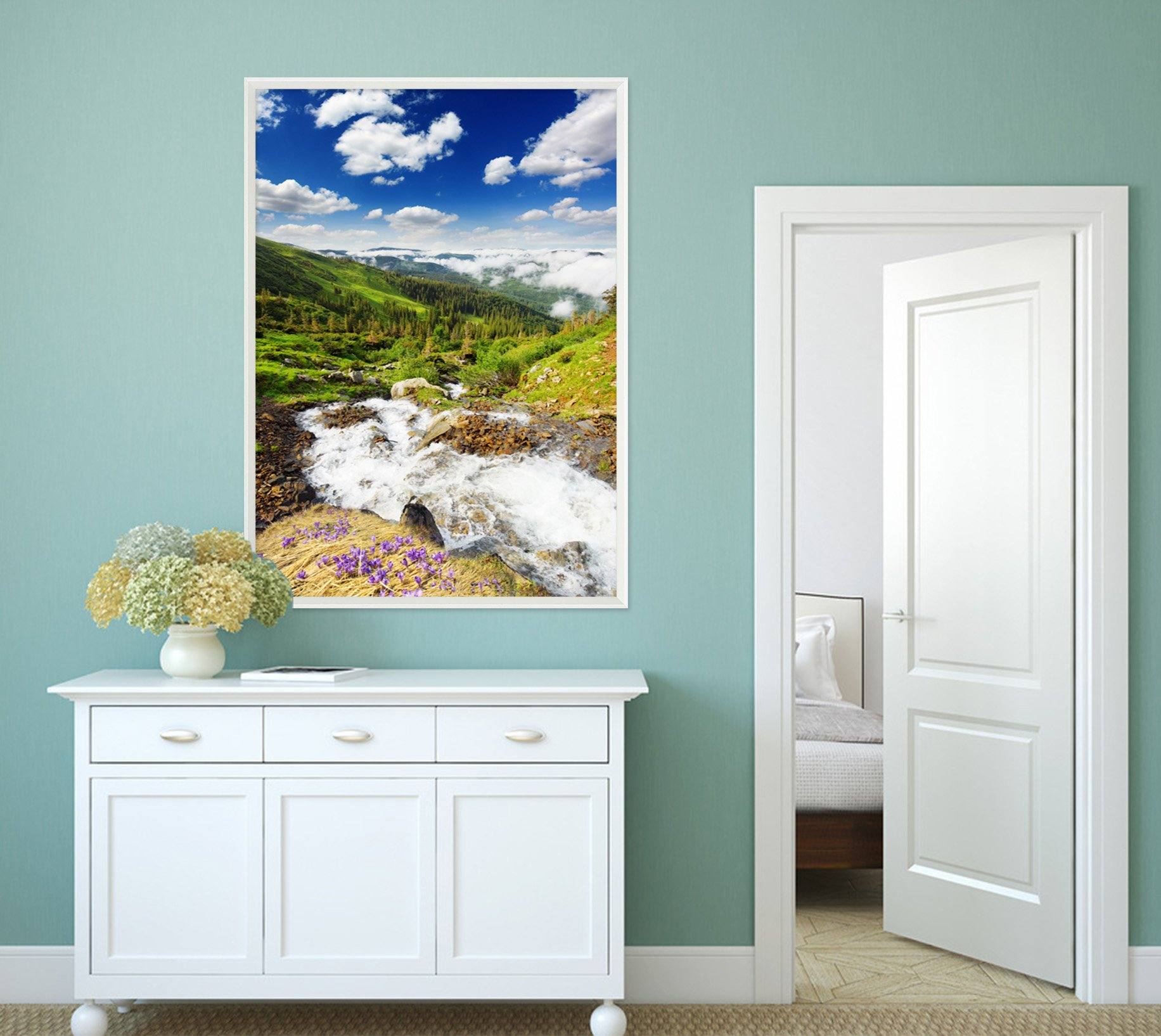 3D Forest Field 116 Fake Framed Print Painting Wallpaper AJ Creativity Home