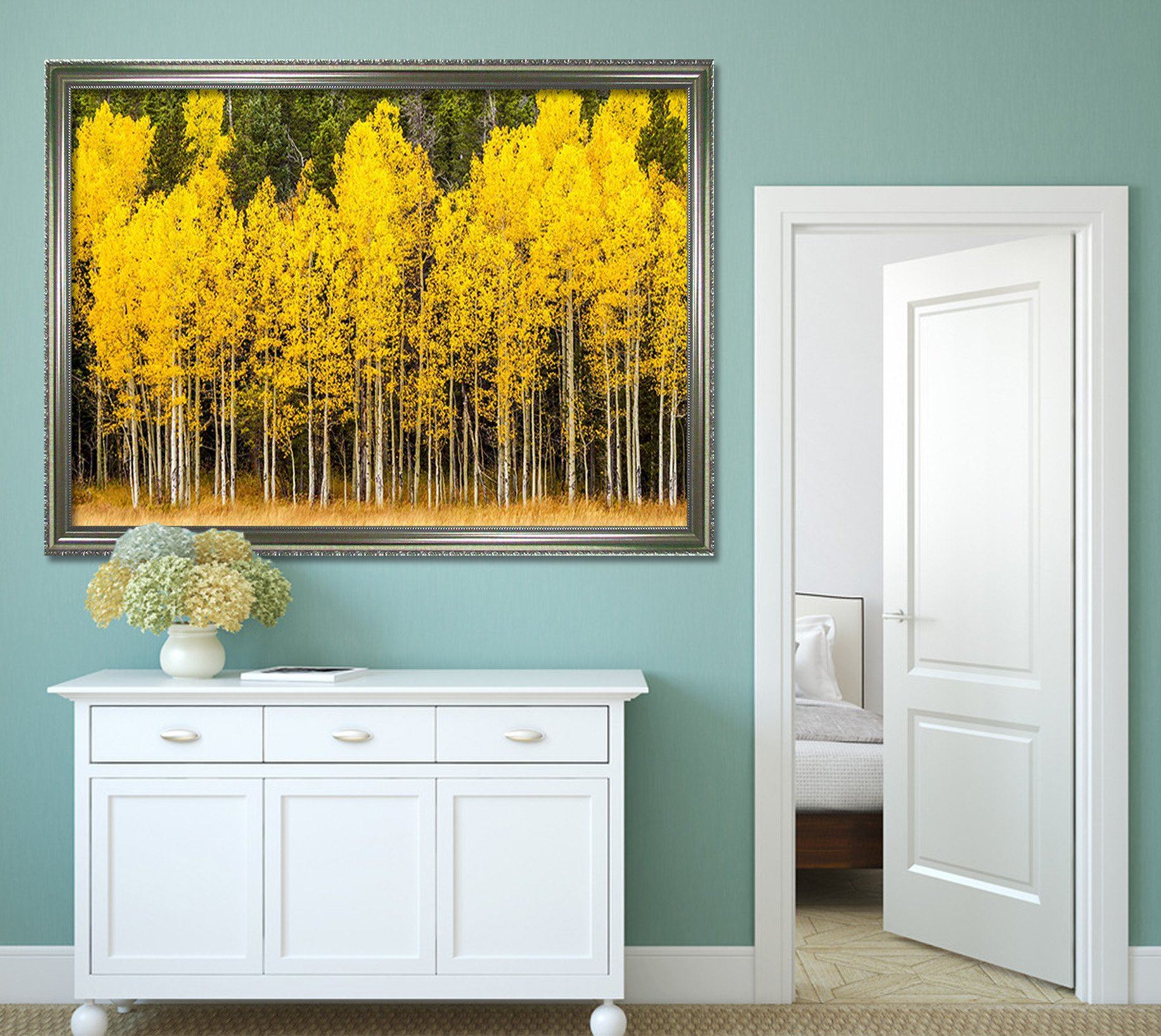 3D Maple Forest 105 Fake Framed Print Painting Wallpaper AJ Creativity Home