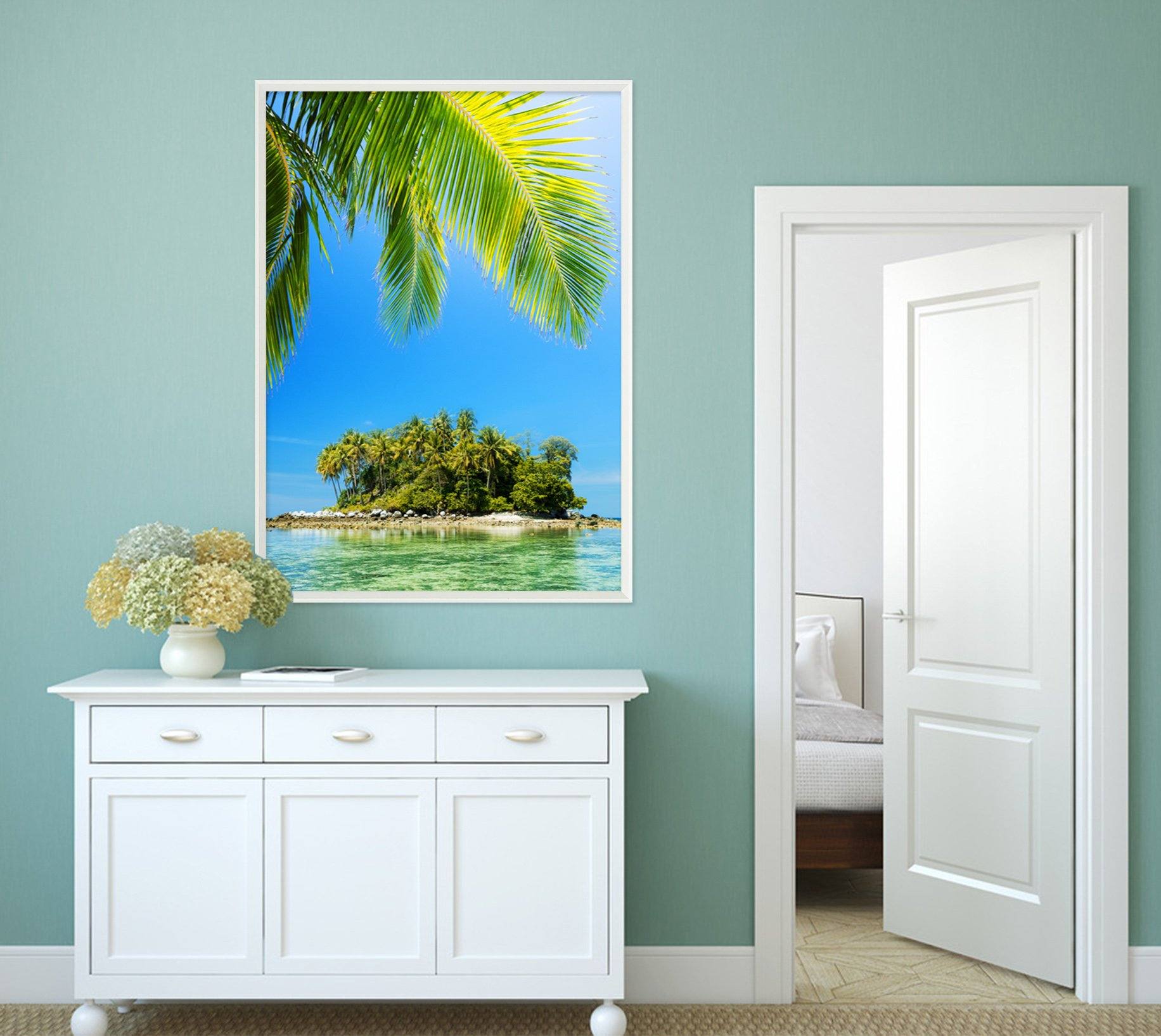 3D Small Island 143 Fake Framed Print Painting Wallpaper AJ Creativity Home