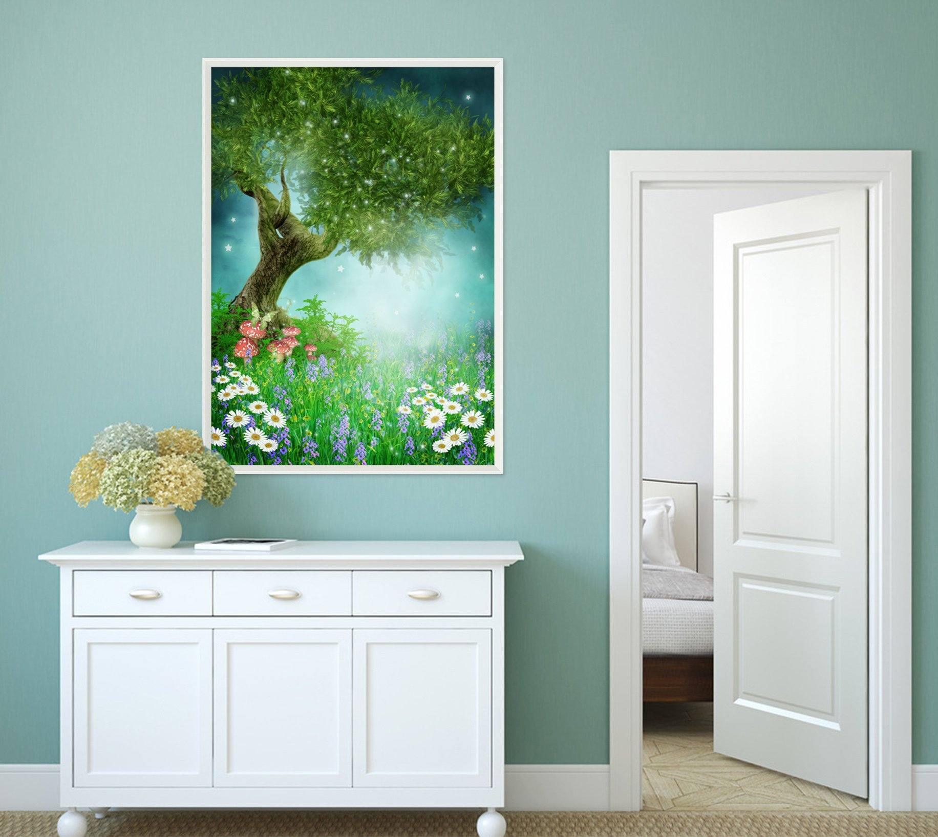 3D Mushroom Star 136 Fake Framed Print Painting Wallpaper AJ Creativity Home
