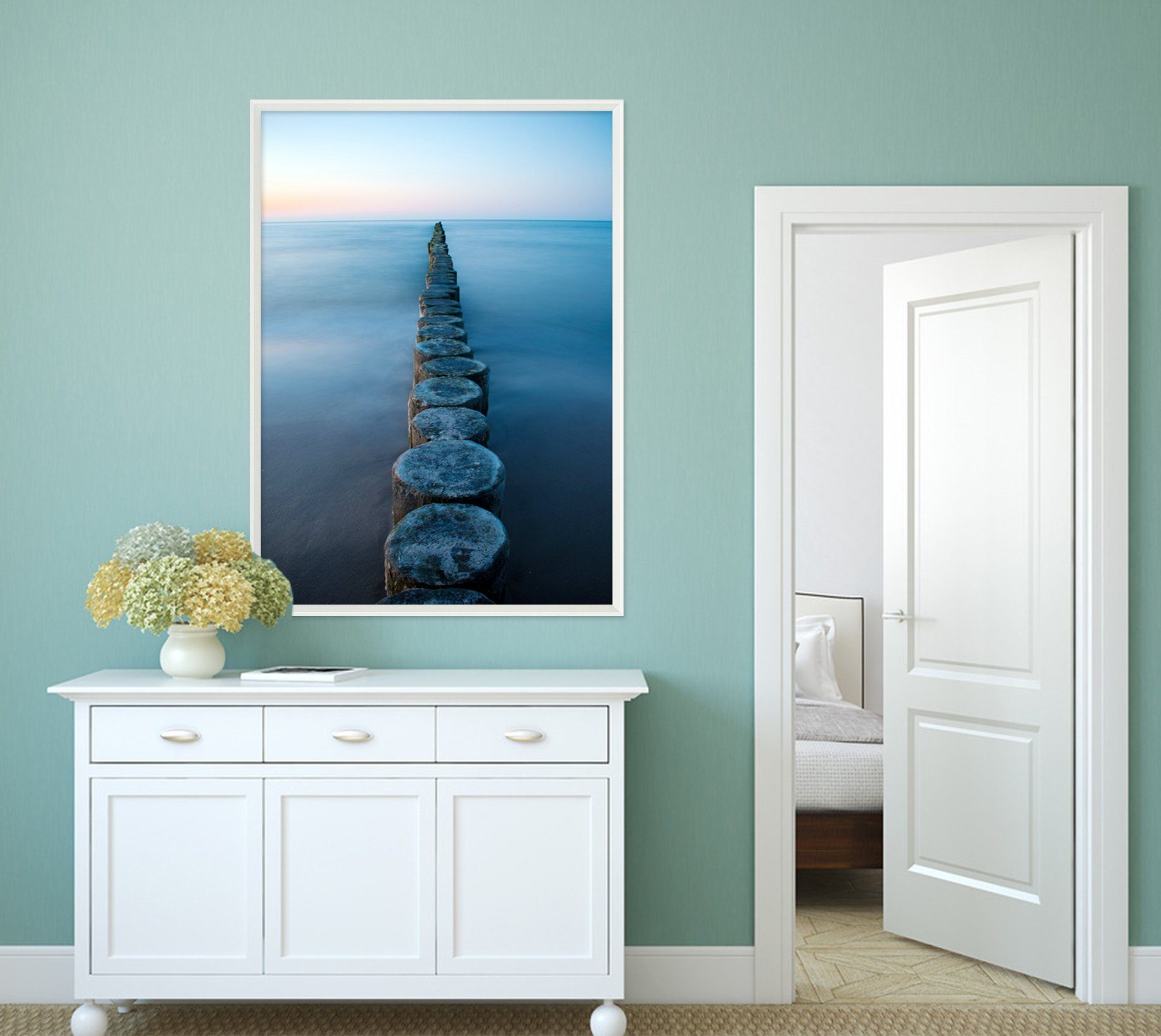 3D Stump Road 090 Fake Framed Print Painting Wallpaper AJ Creativity Home