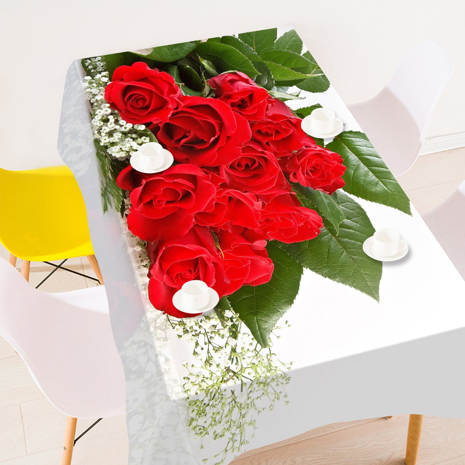 3D Red Roses 209 Tablecloths Wallpaper AJ Wallpaper