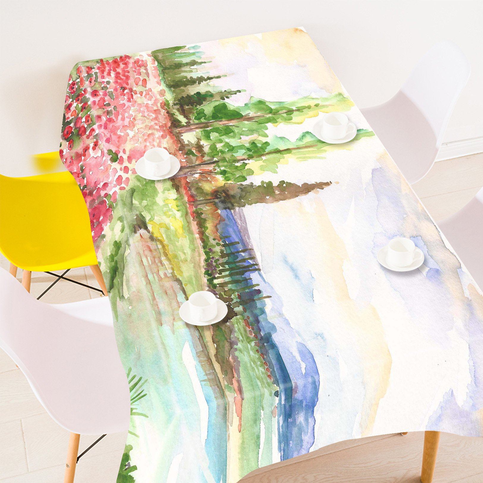 3D Watercolor Painting 762 Tablecloths Wallpaper AJ Wallpaper