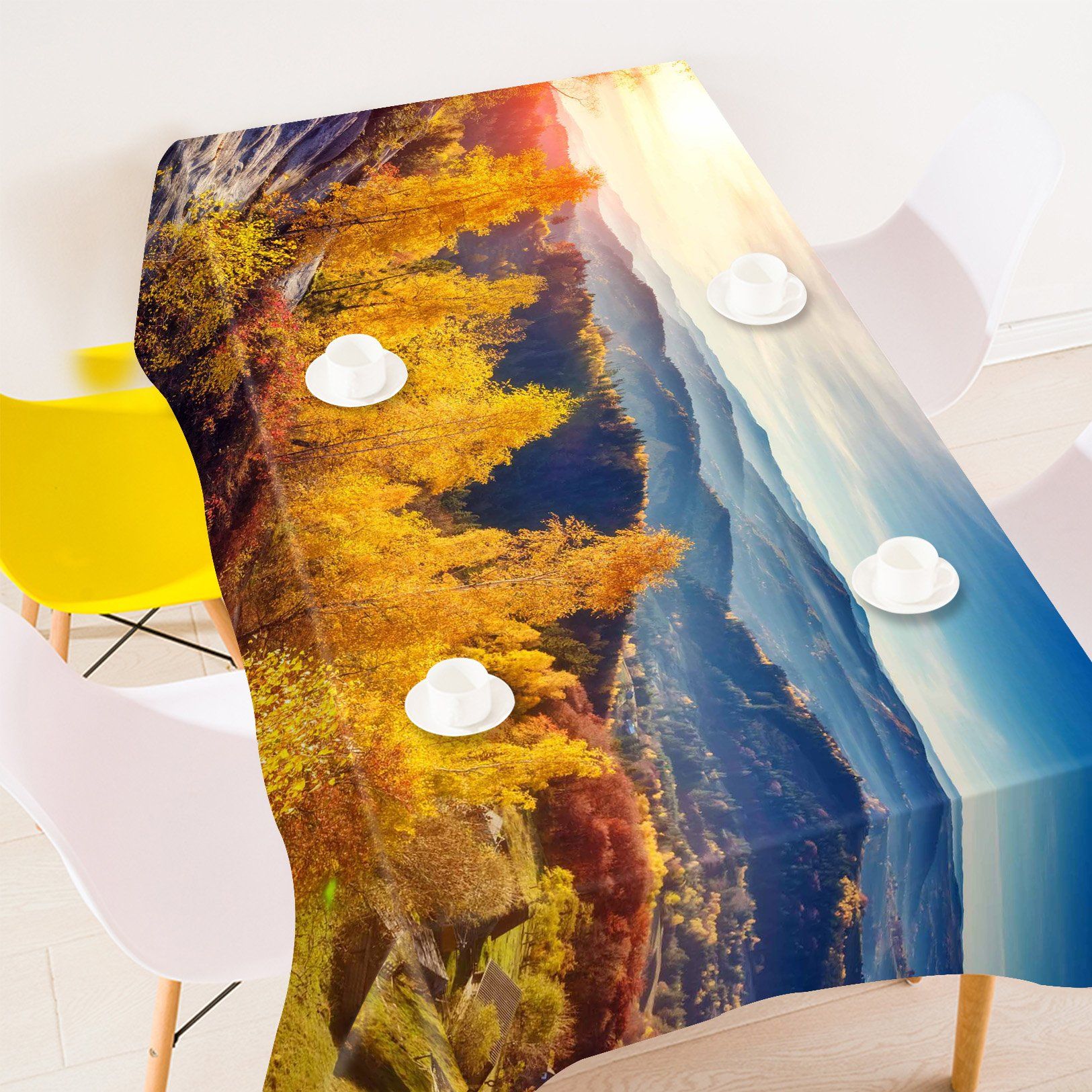 3D Mountain Landscape 690 Tablecloths Wallpaper AJ Wallpaper