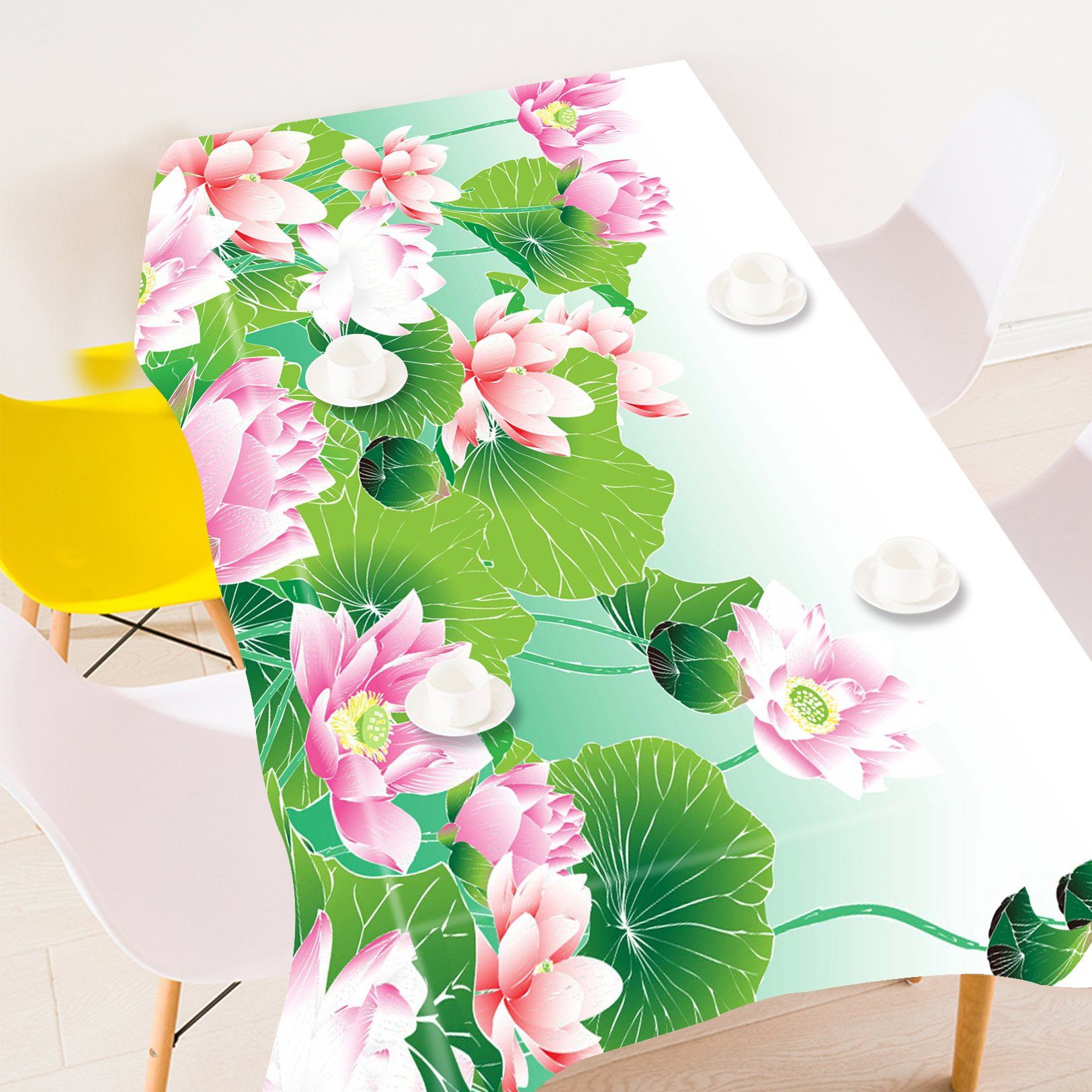 3D Lotus Flowers 780 Tablecloths Wallpaper AJ Wallpaper