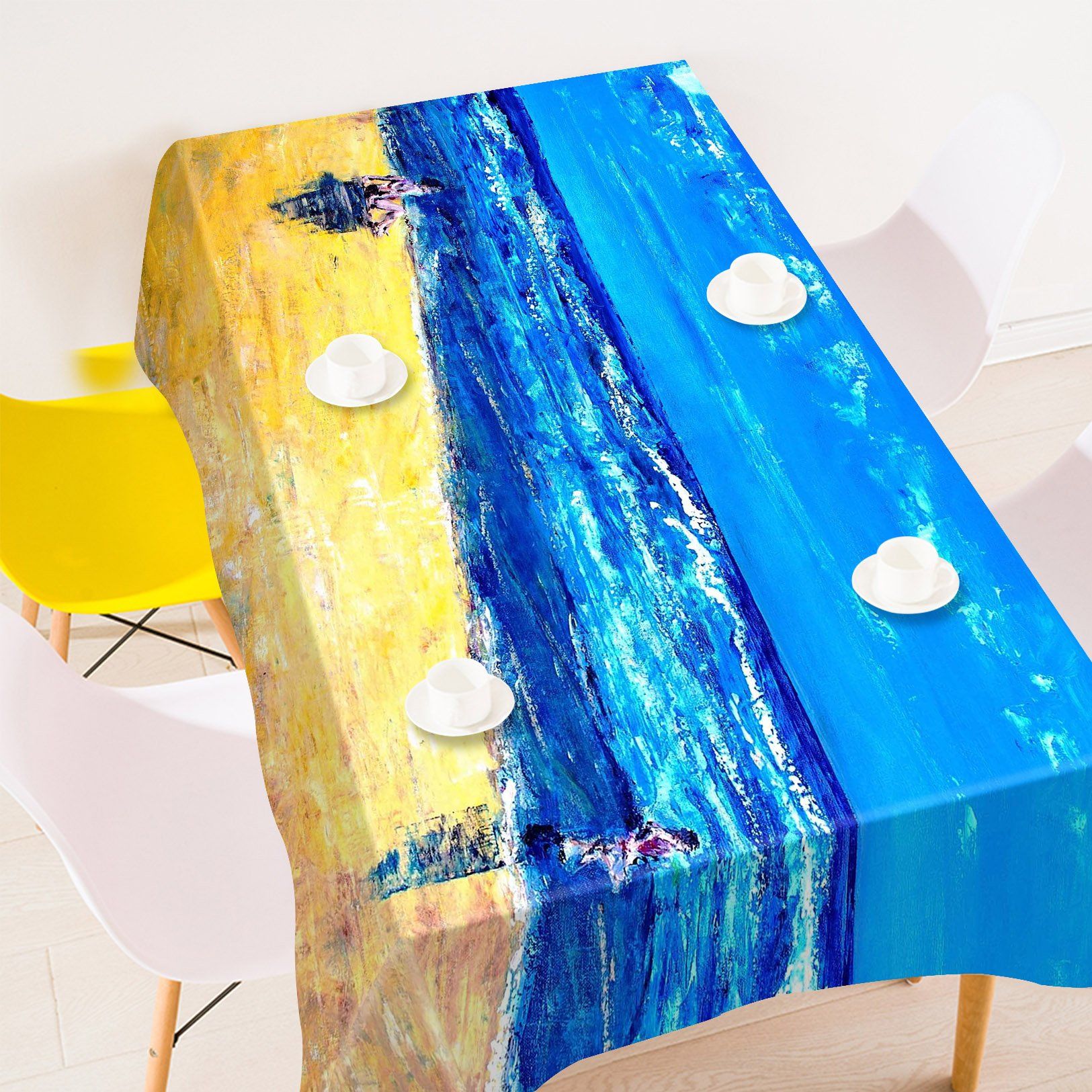 3D Beach Painting 504 Tablecloths Wallpaper AJ Wallpaper