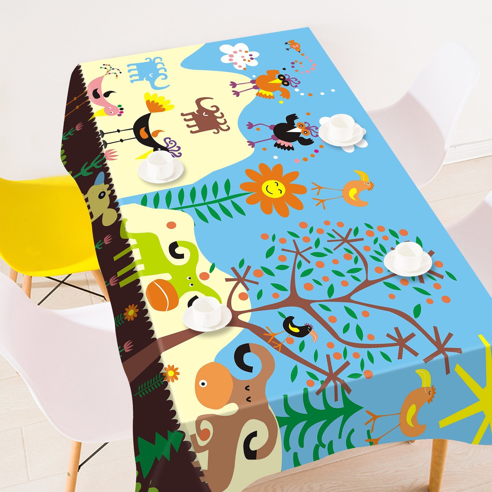 3D Cartoon Animals 138 Tablecloths Wallpaper AJ Wallpaper