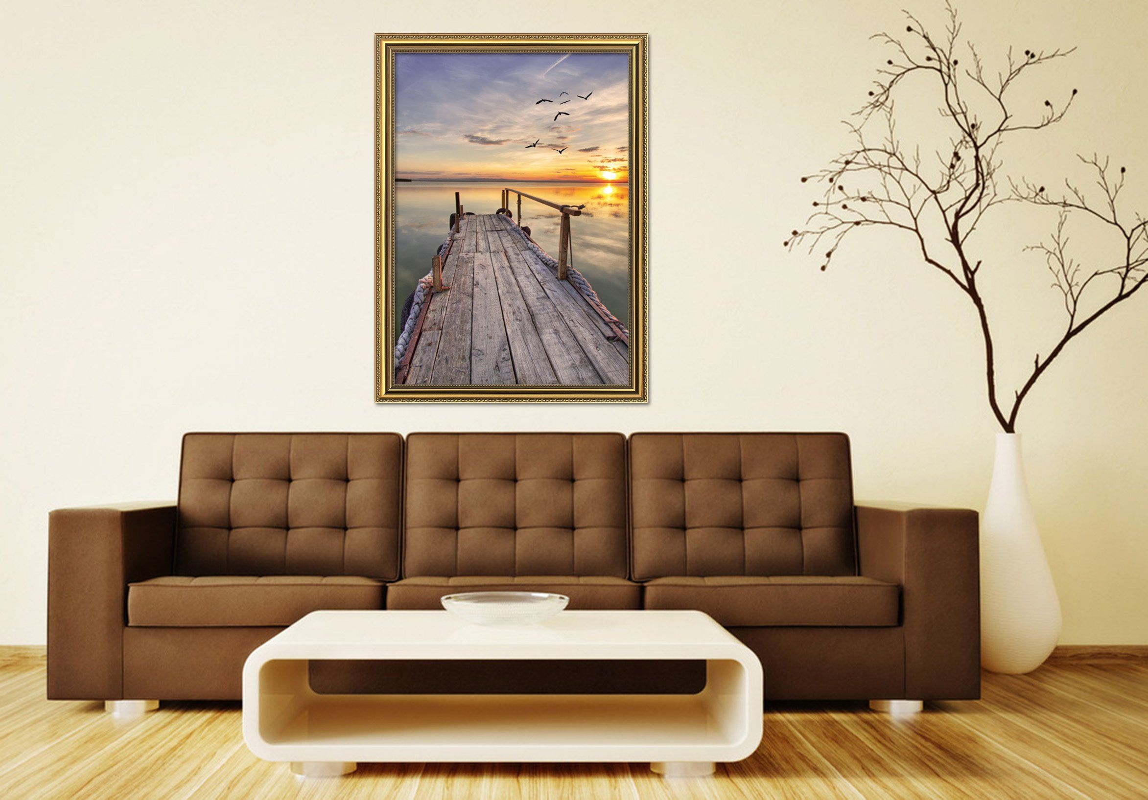 3D Evening Wood Board 144 Fake Framed Print Painting Wallpaper AJ Creativity Home
