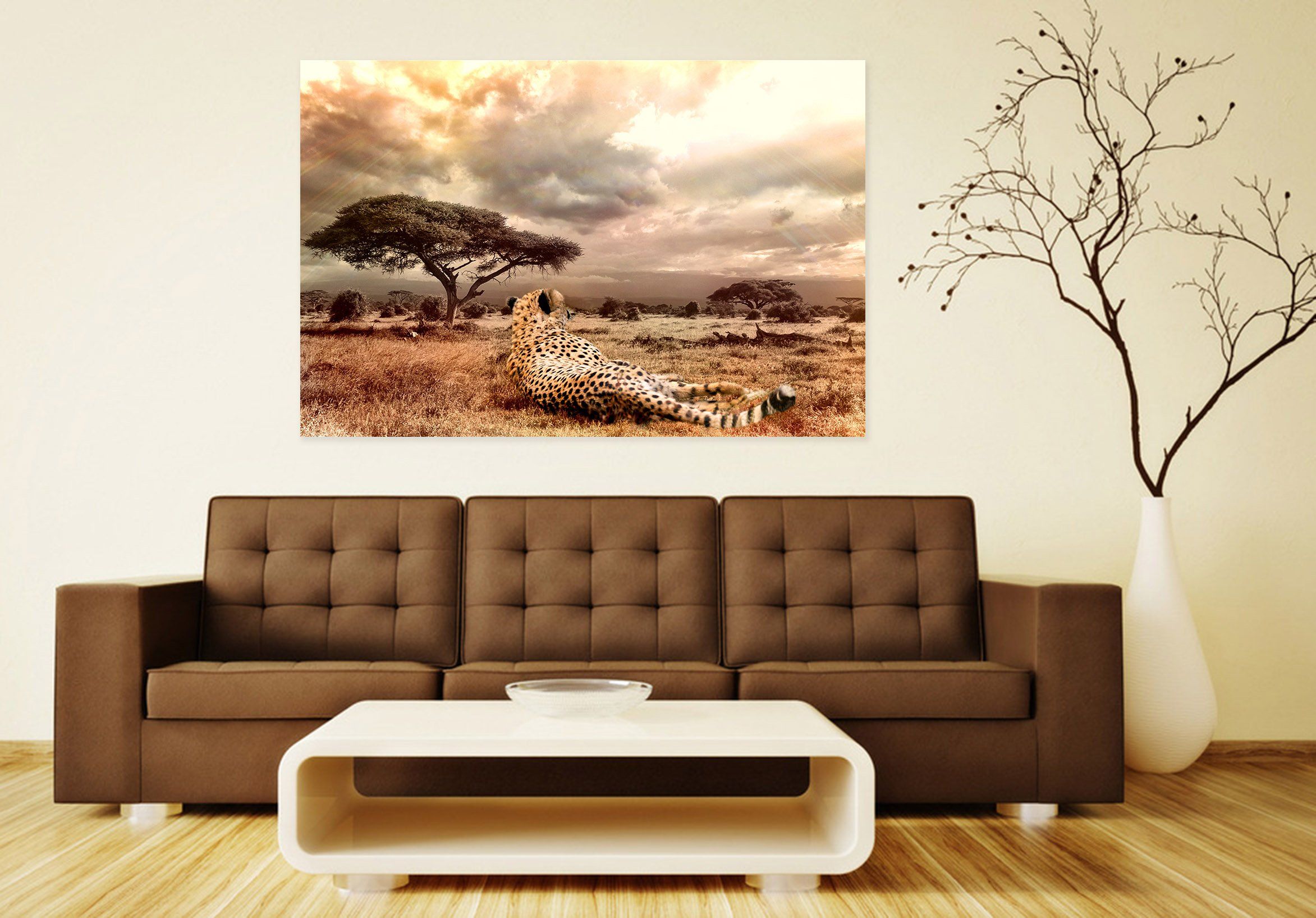 3D White Cloud Tiger 32 Animal Wall Stickers Wallpaper AJ Wallpaper 2