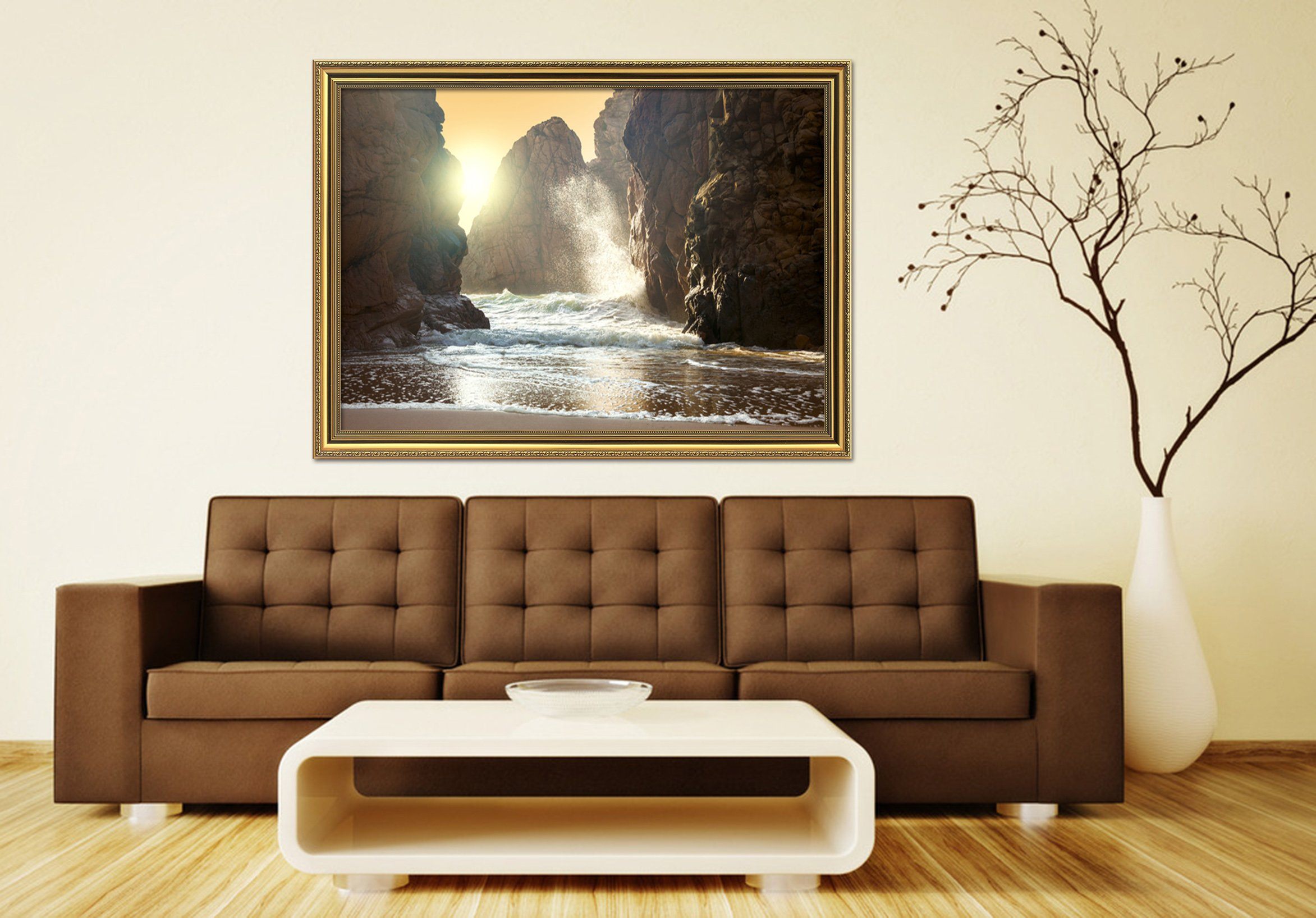 3D Mountain Surf 173 Fake Framed Print Painting Wallpaper AJ Creativity Home