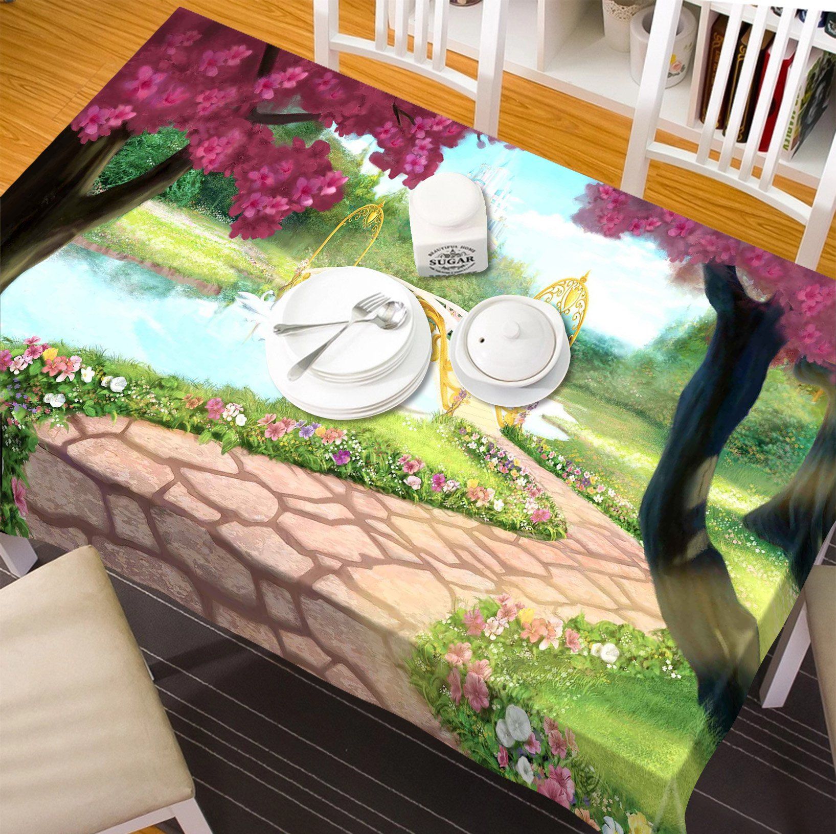 3D Park River Bridge 290 Tablecloths Wallpaper AJ Wallpaper