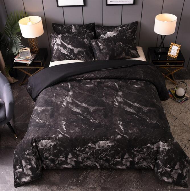 3D Black 8070 Bed Pillowcases Quilt