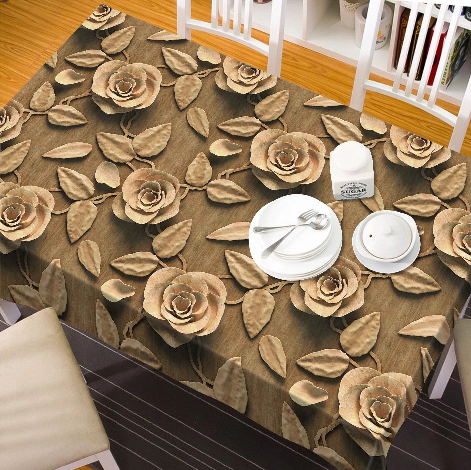 3D Earth Color Flower 60 Tablecloths Wallpaper AJ Wallpaper