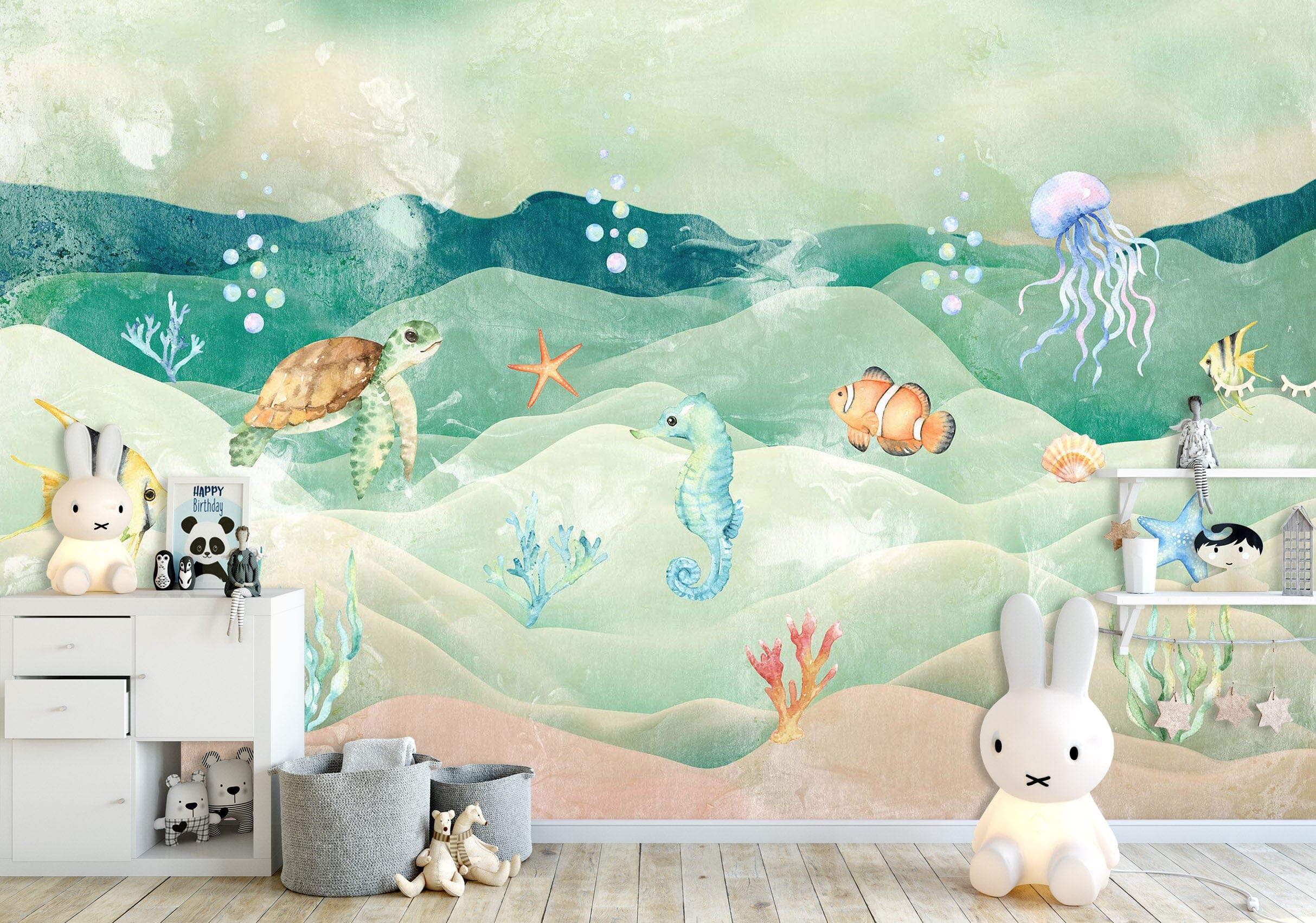 3D Undersea Animals 1435 Wall Murals Wallpaper AJ Wallpaper 2