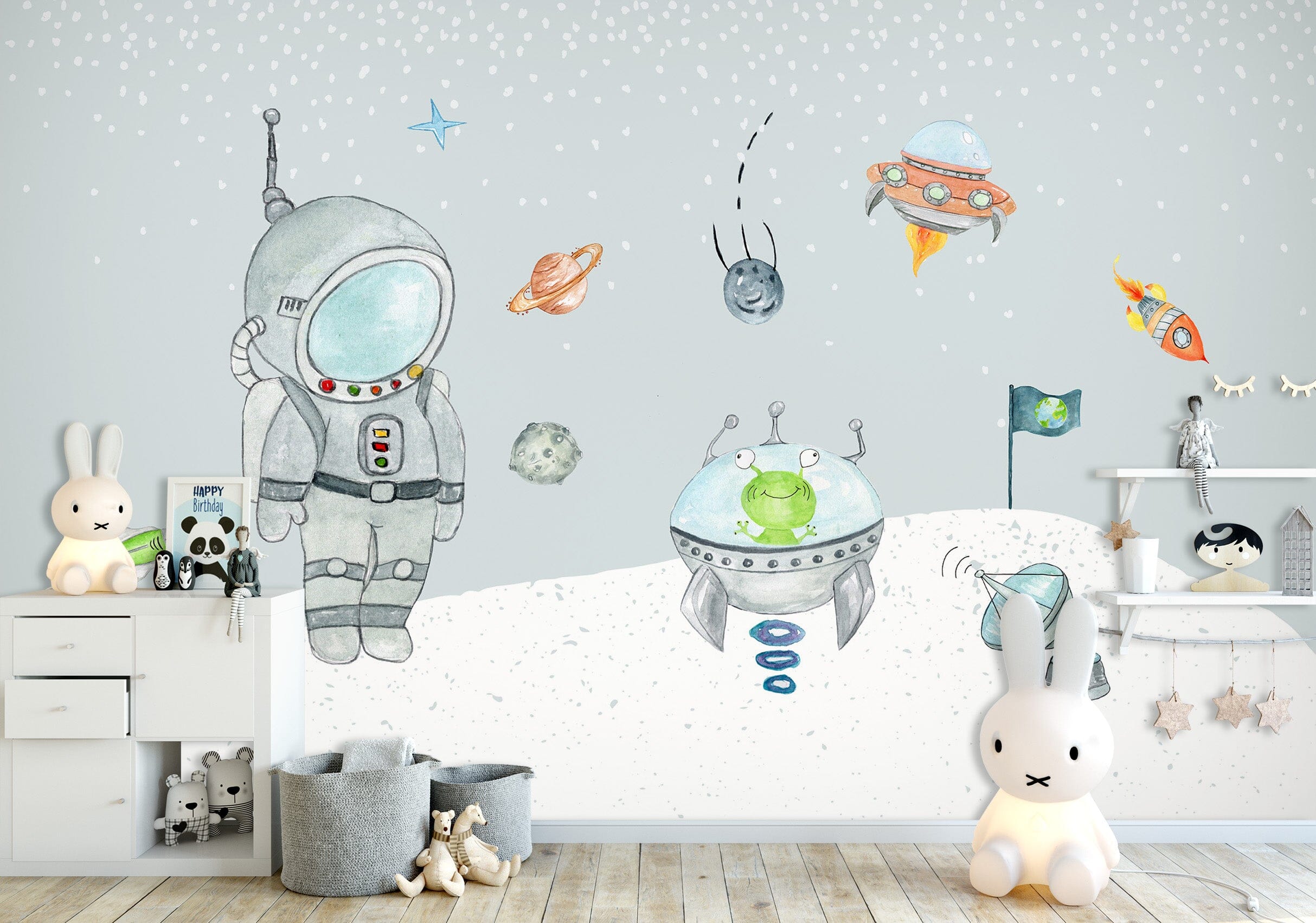 3D Space Robot 1702 Wall Murals Wallpaper AJ Wallpaper 2