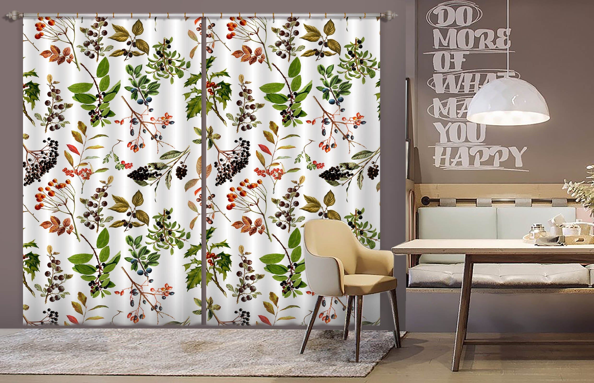 3D Blueberry 270 Uta Naumann Curtain Curtains Drapes Curtains AJ Creativity Home