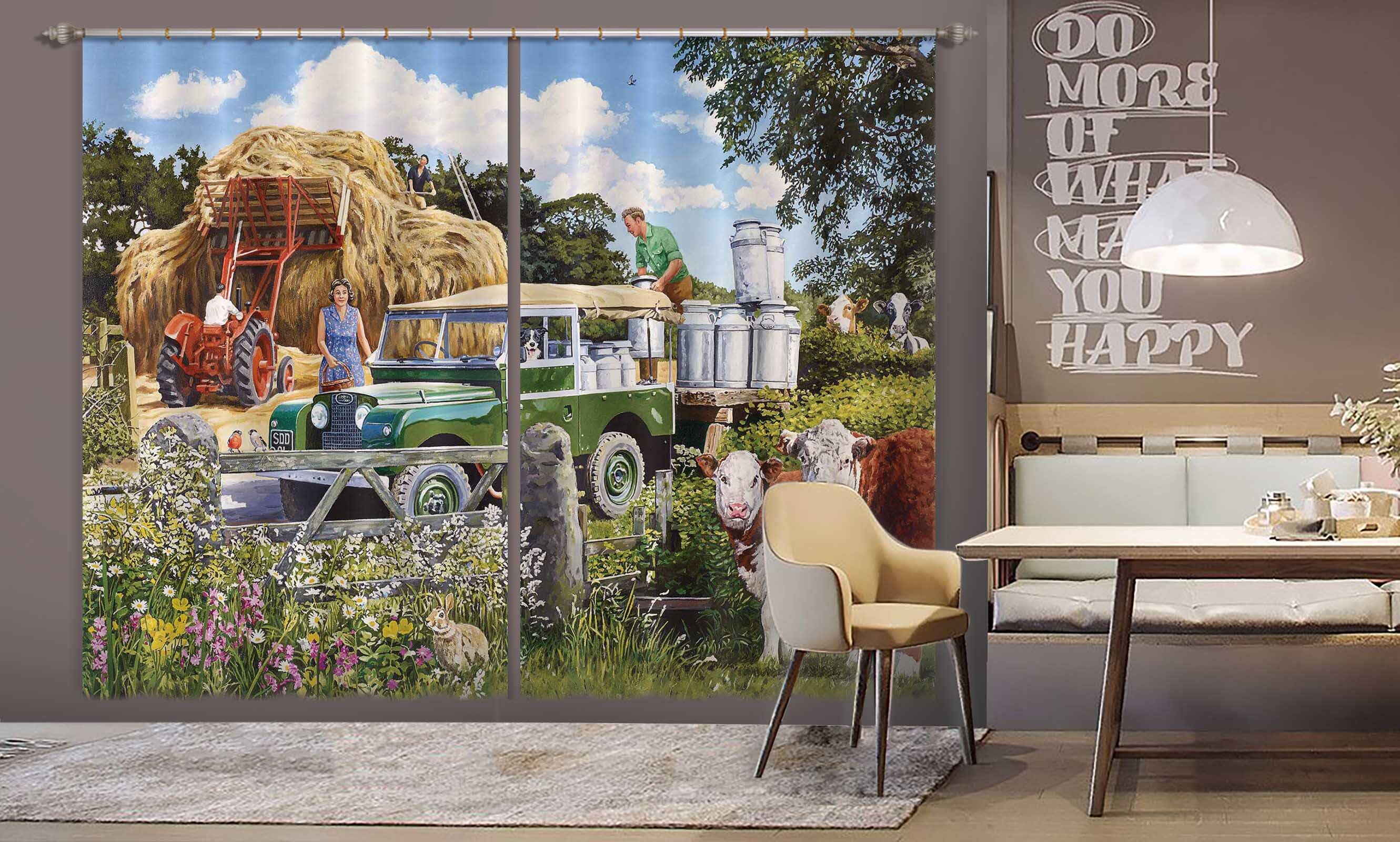 3D Collecting The Churns 054 Trevor Mitchell Curtain Curtains Drapes Curtains AJ Creativity Home