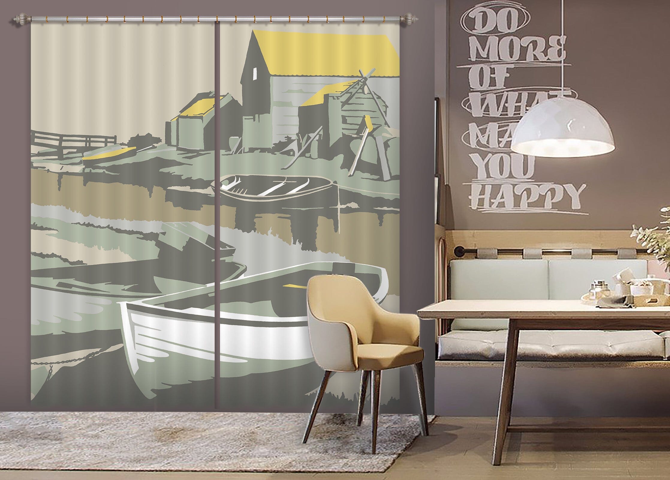 3D Southwold Harbour 152 Steve Read Curtain Curtains Drapes Curtains AJ Creativity Home